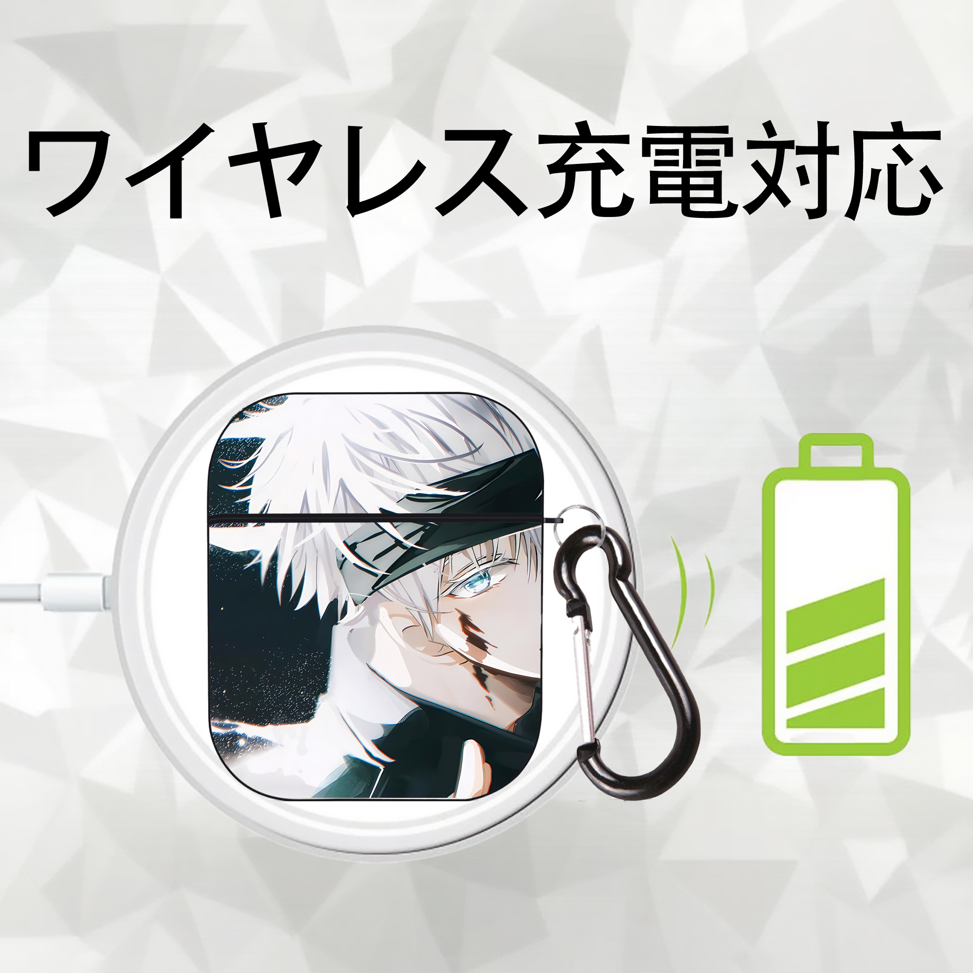 SPY×FAMILY间谍家家酒 AirPods 第2世代保護ケース ハードシェル ブラック 耐衝撃・防指紋・カラビナ付き