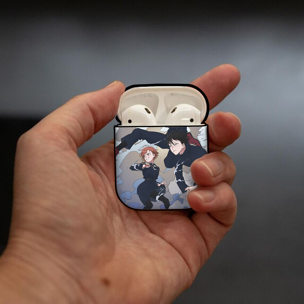SPY×FAMILY间谍家家酒 AirPods 第2世代保護ケース ハードシェル ブラック 耐衝撃・防指紋・カラビナ付き