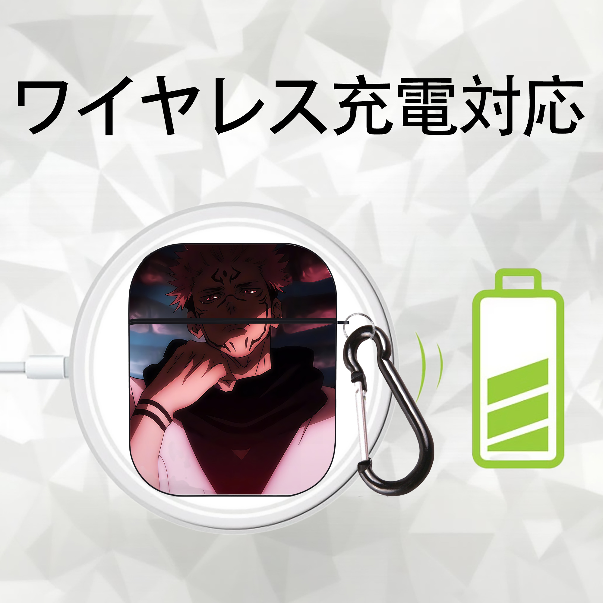 SPY×FAMILY间谍家家酒 AirPods 第2世代保護ケース ハードシェル ブラック 耐衝撃・防指紋・カラビナ付き