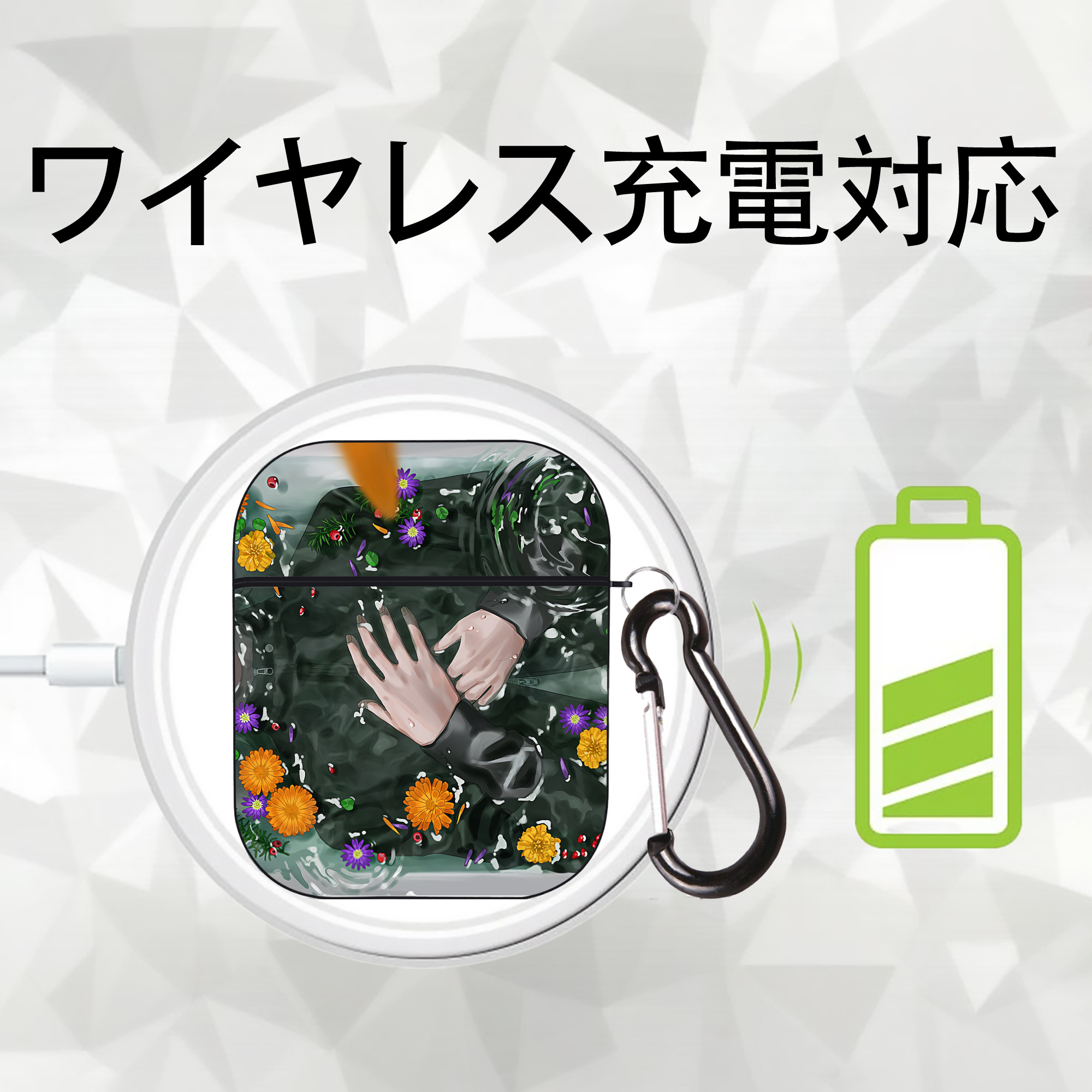 SPY×FAMILY间谍家家酒 AirPods 第2世代保護ケース ハードシェル ブラック 耐衝撃・防指紋・カラビナ付き