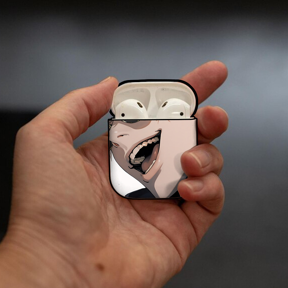 SPY×FAMILY间谍家家酒 AirPods 第2世代保護ケース ハードシェル ブラック 耐衝撃・防指紋・カラビナ付き