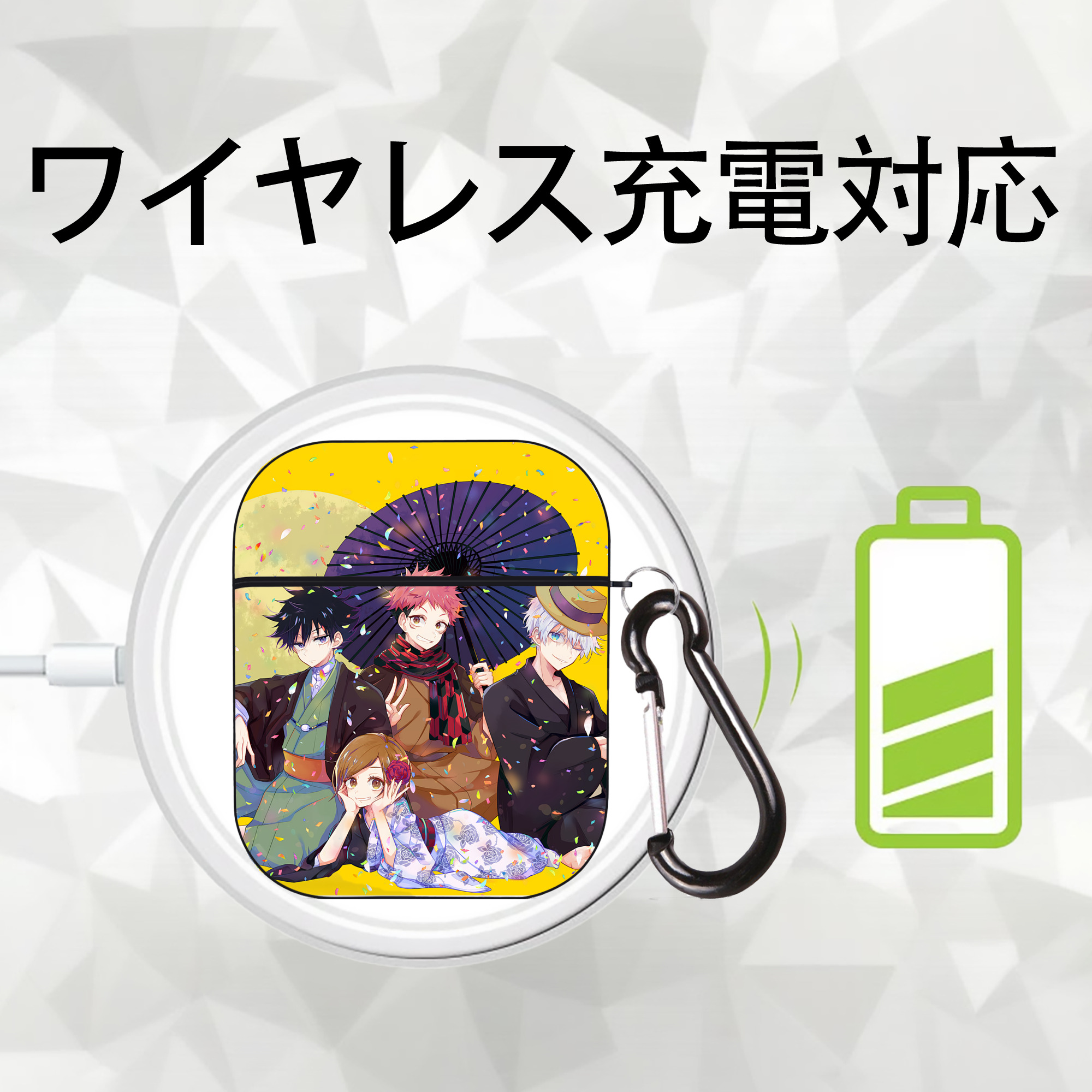 SPY×FAMILY间谍家家酒 AirPods 第2世代保護ケース ハードシェル ブラック 耐衝撃・防指紋・カラビナ付き