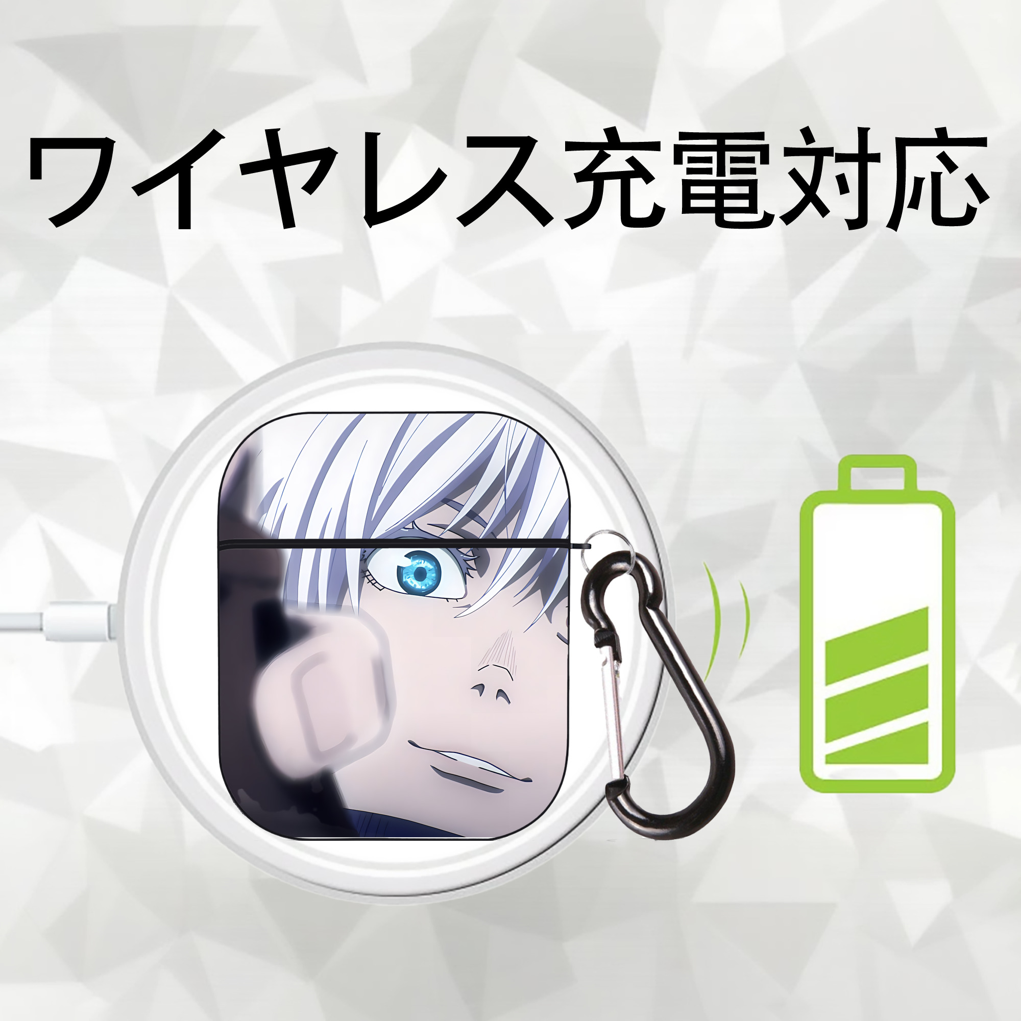 SPY×FAMILY间谍家家酒 AirPods 第2世代保護ケース ハードシェル ブラック 耐衝撃・防指紋・カラビナ付き
