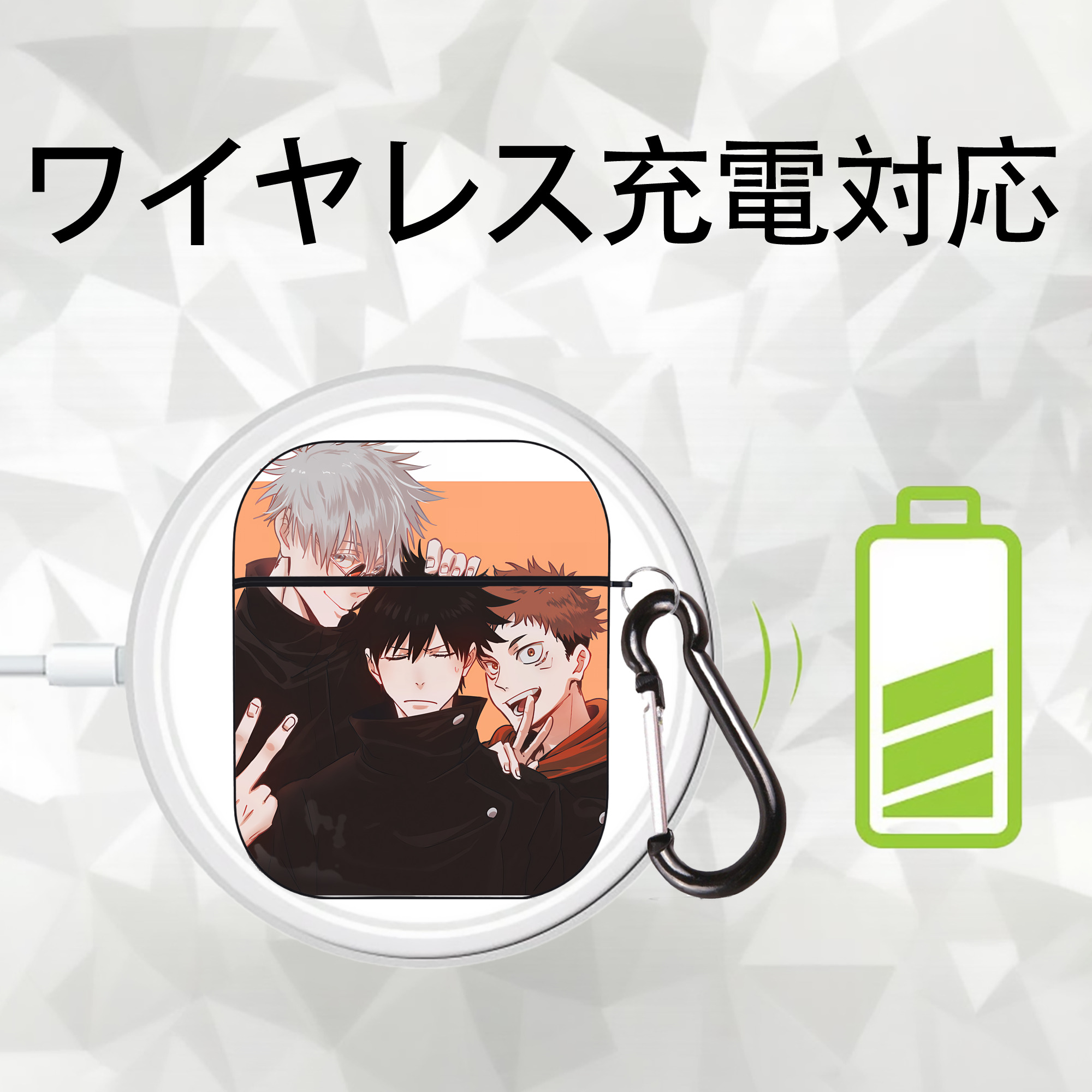 SPY×FAMILY间谍家家酒 AirPods 第2世代保護ケース ハードシェル ブラック 耐衝撃・防指紋・カラビナ付き