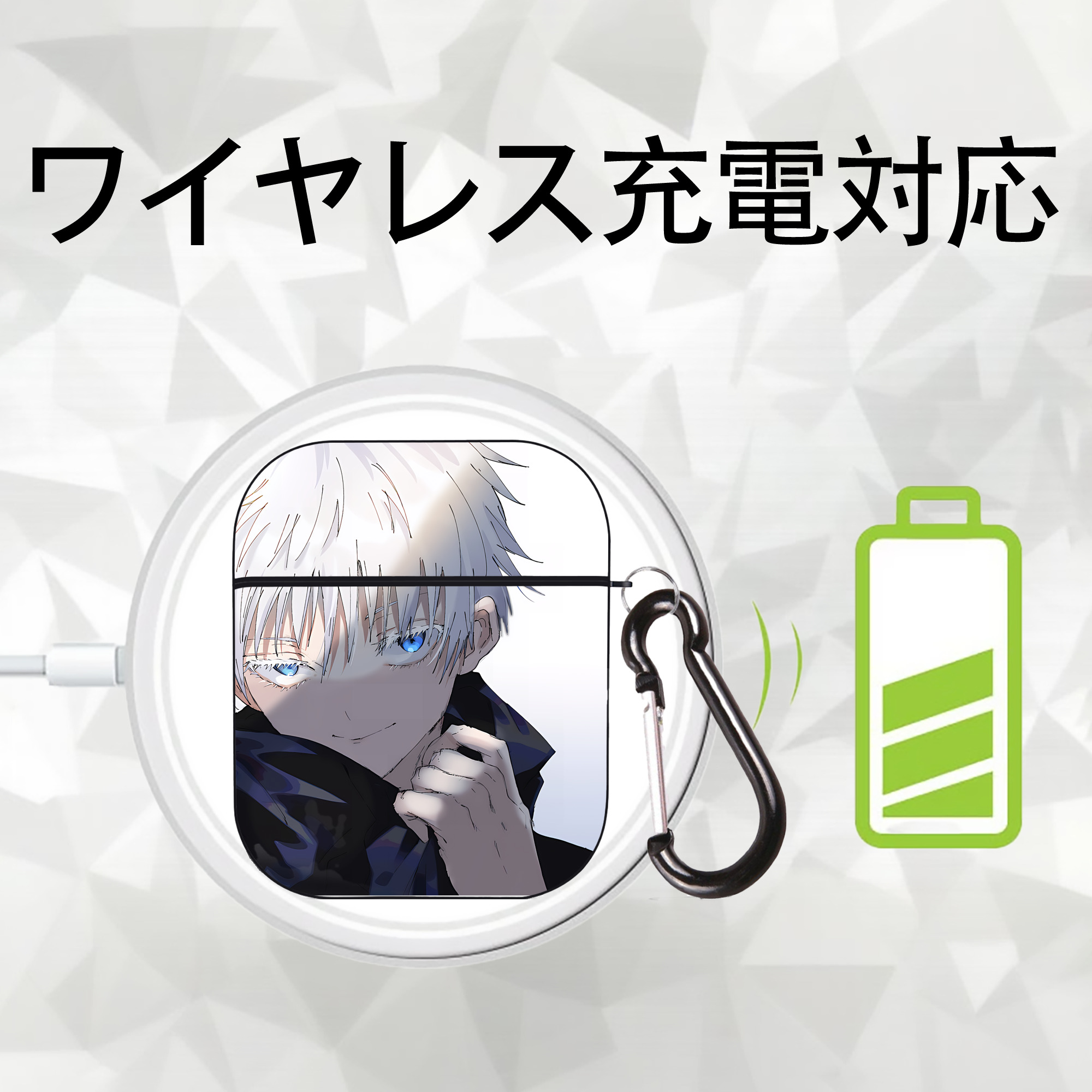 SPY×FAMILY间谍家家酒 AirPods 第2世代保護ケース ハードシェル ブラック 耐衝撃・防指紋・カラビナ付き
