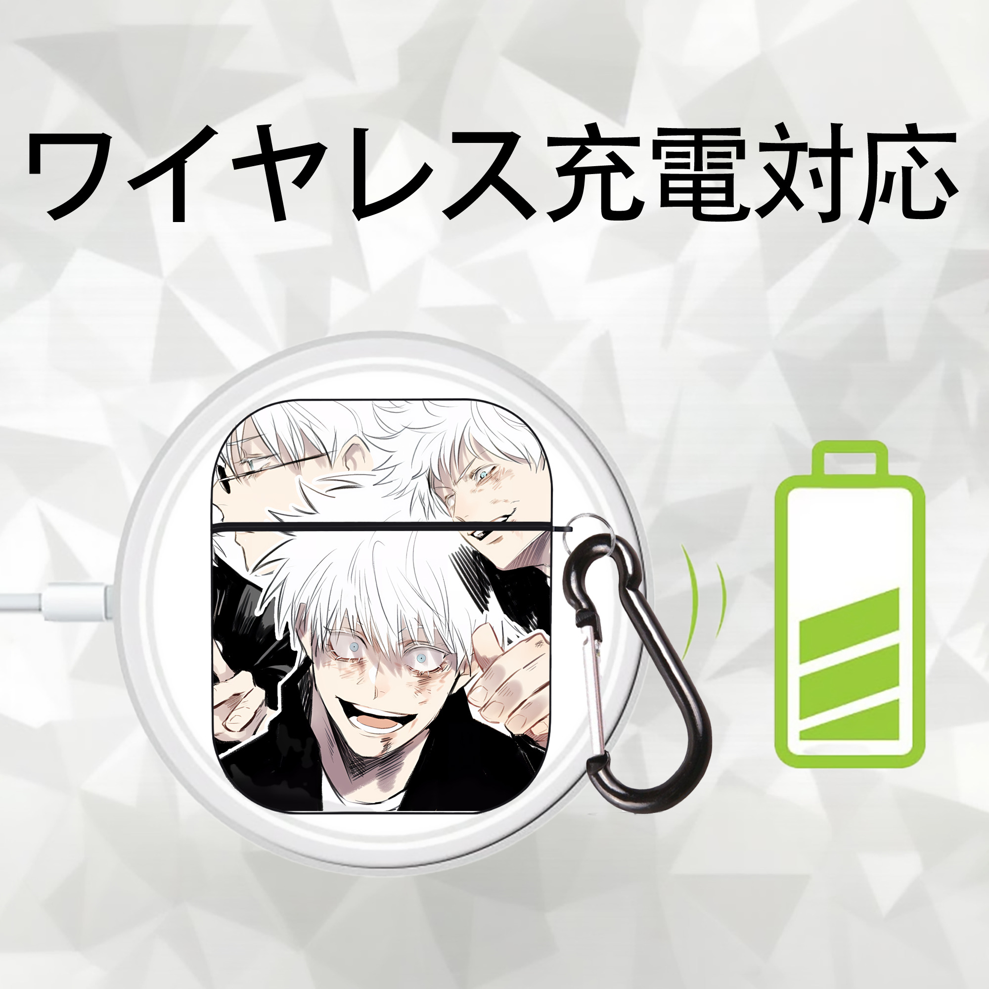 SPY×FAMILY间谍家家酒 AirPods 第2世代保護ケース ハードシェル ブラック 耐衝撃・防指紋・カラビナ付き