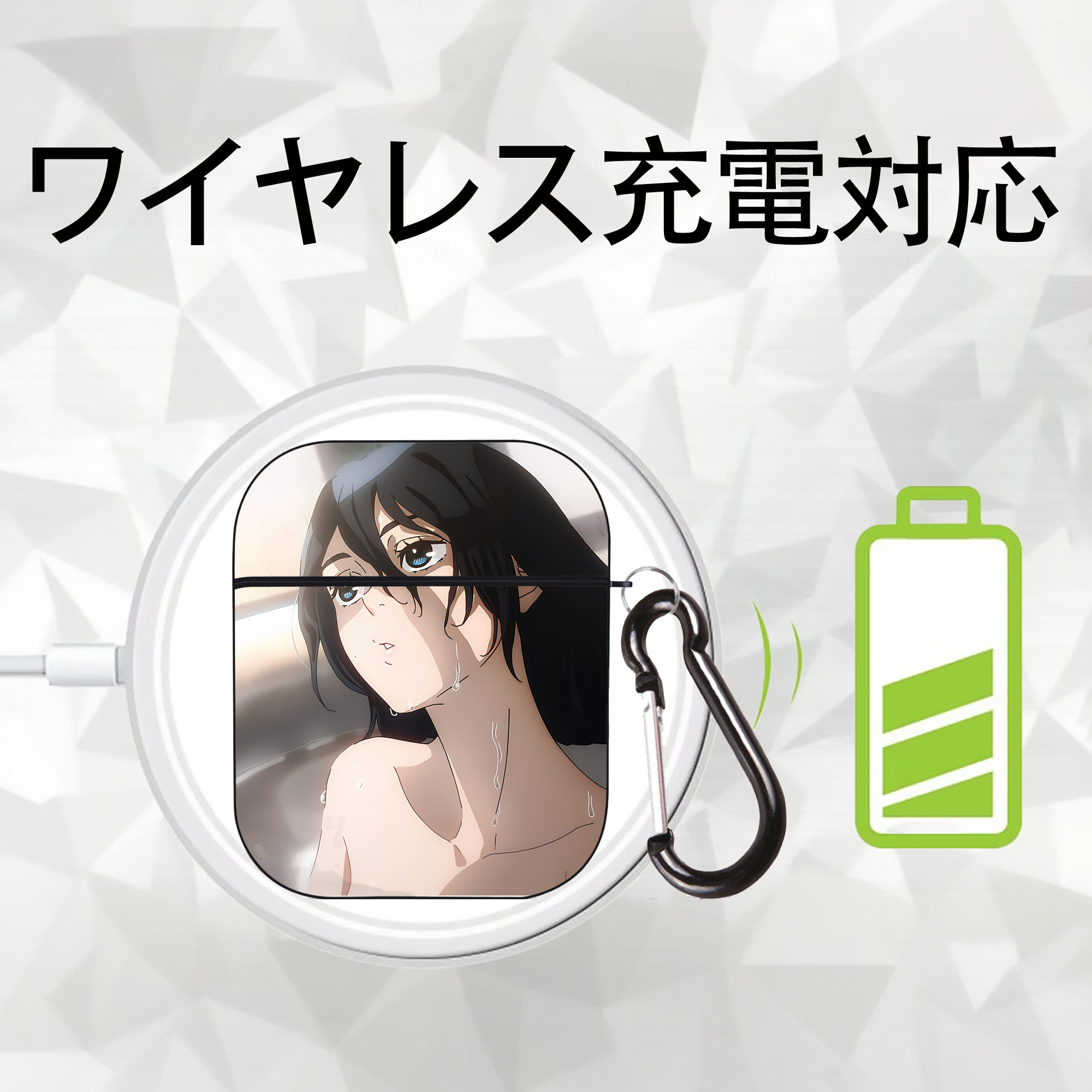 SPY×FAMILY间谍家家酒 AirPods 第2世代保護ケース ハードシェル ブラック 耐衝撃・防指紋・カラビナ付き