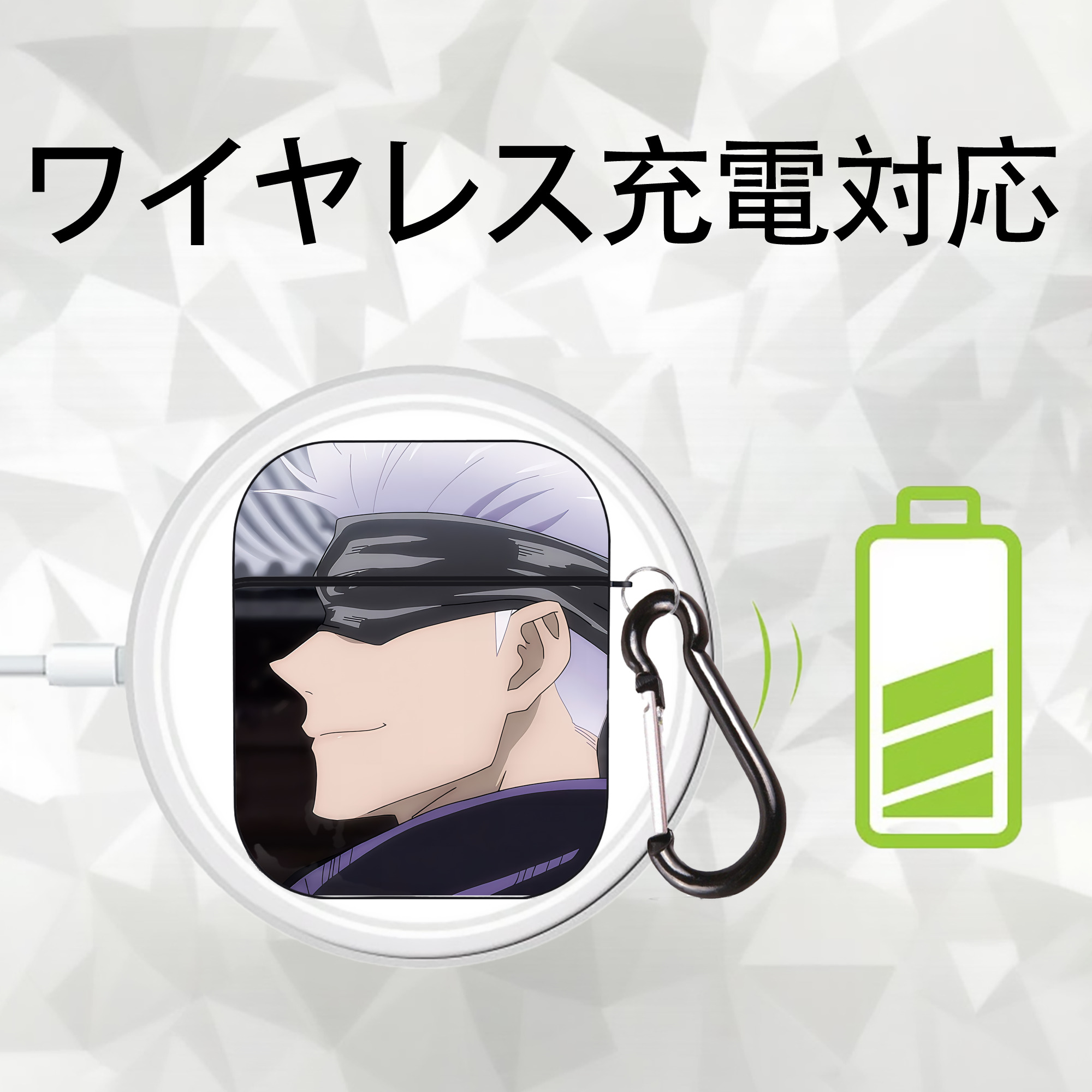 SPY×FAMILY间谍家家酒 AirPods 第2世代保護ケース ハードシェル ブラック 耐衝撃・防指紋・カラビナ付き