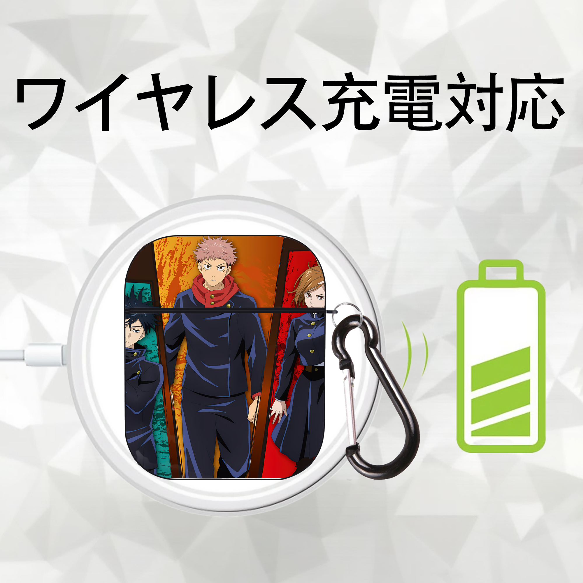SPY×FAMILY间谍家家酒 AirPods 第2世代保護ケース ハードシェル ブラック 耐衝撃・防指紋・カラビナ付き