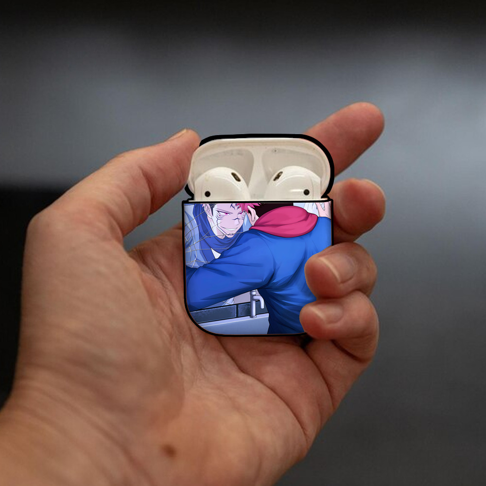 SPY×FAMILY间谍家家酒 AirPods 第2世代保護ケース ハードシェル ブラック 耐衝撃・防指紋・カラビナ付き