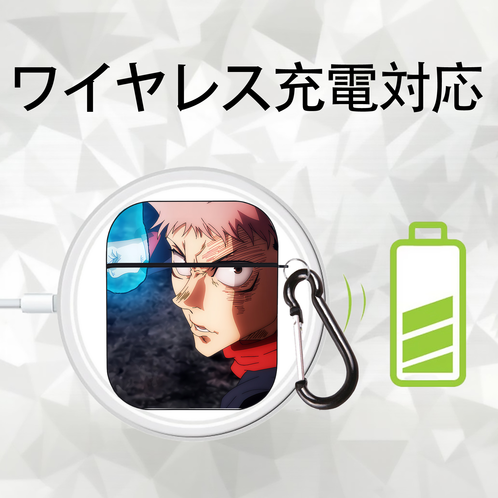SPY×FAMILY间谍家家酒 AirPods 第2世代保護ケース ハードシェル ブラック 耐衝撃・防指紋・カラビナ付き