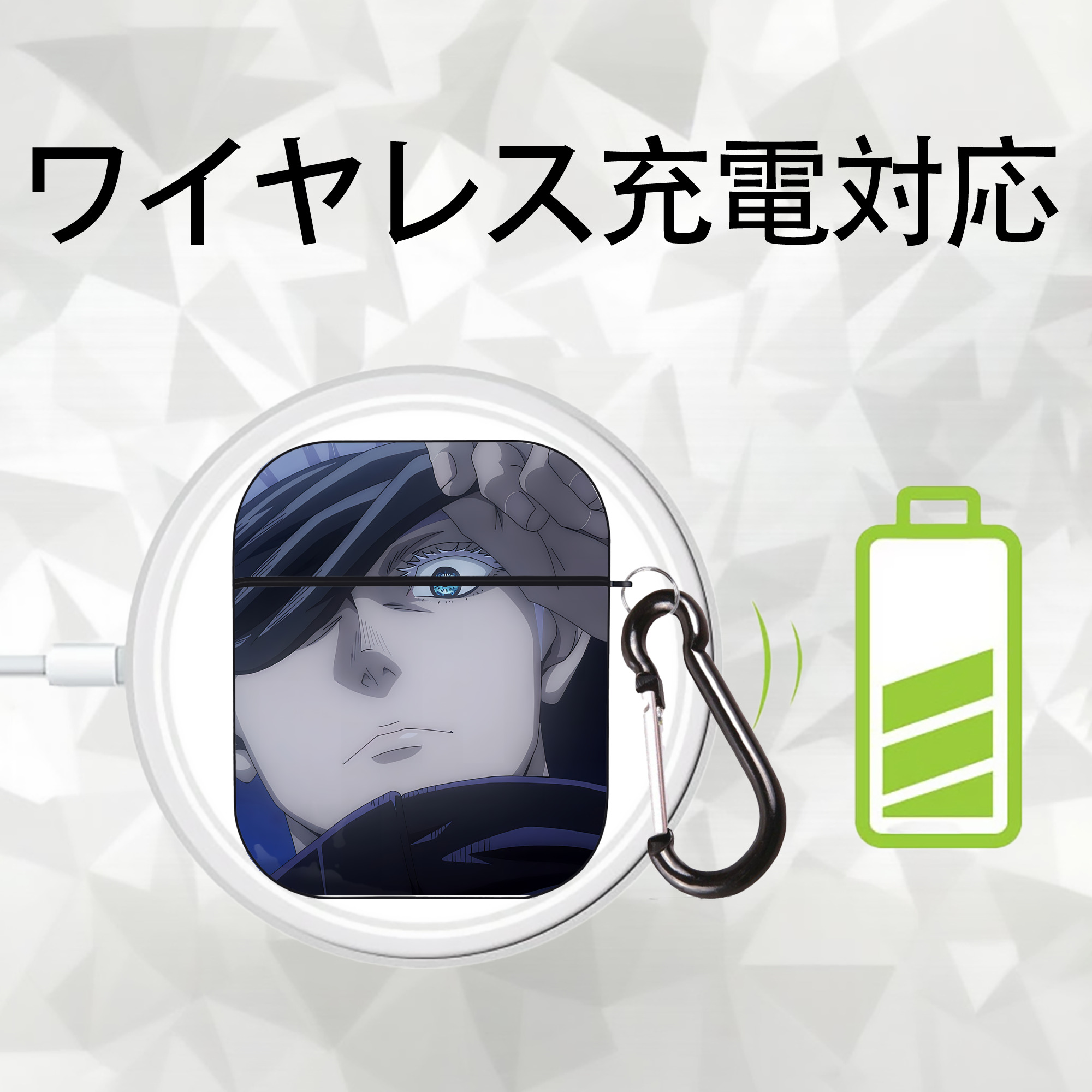 SPY×FAMILY间谍家家酒 AirPods 第2世代保護ケース ハードシェル ブラック 耐衝撃・防指紋・カラビナ付き