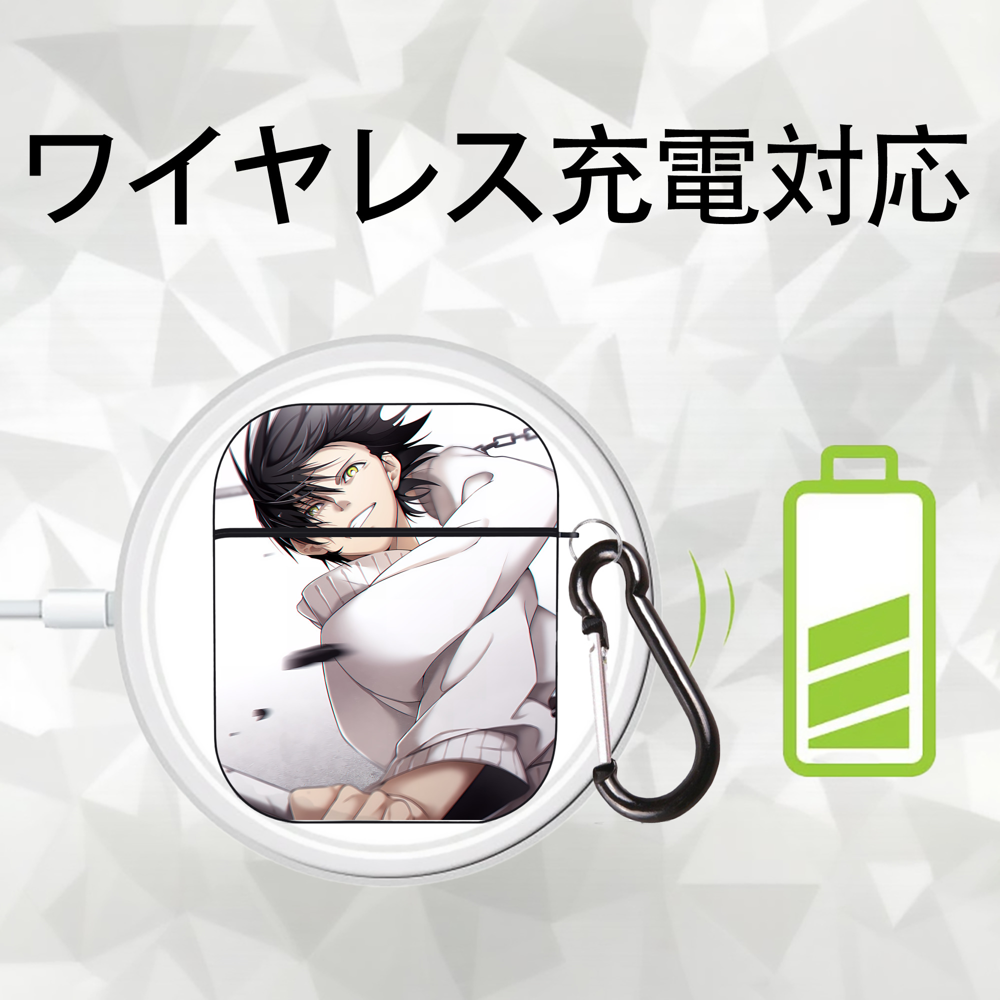 SPY×FAMILY间谍家家酒 AirPods 第2世代保護ケース ハードシェル ブラック 耐衝撃・防指紋・カラビナ付き