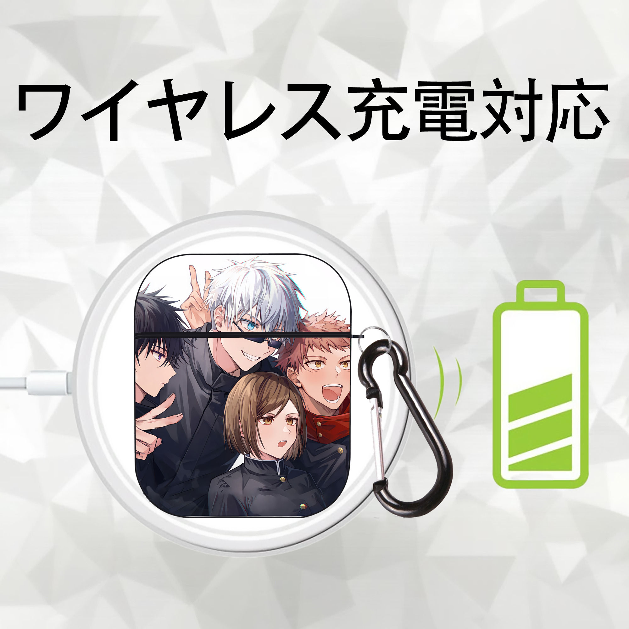 SPY×FAMILY间谍家家酒 AirPods 第2世代保護ケース ハードシェル ブラック 耐衝撃・防指紋・カラビナ付き