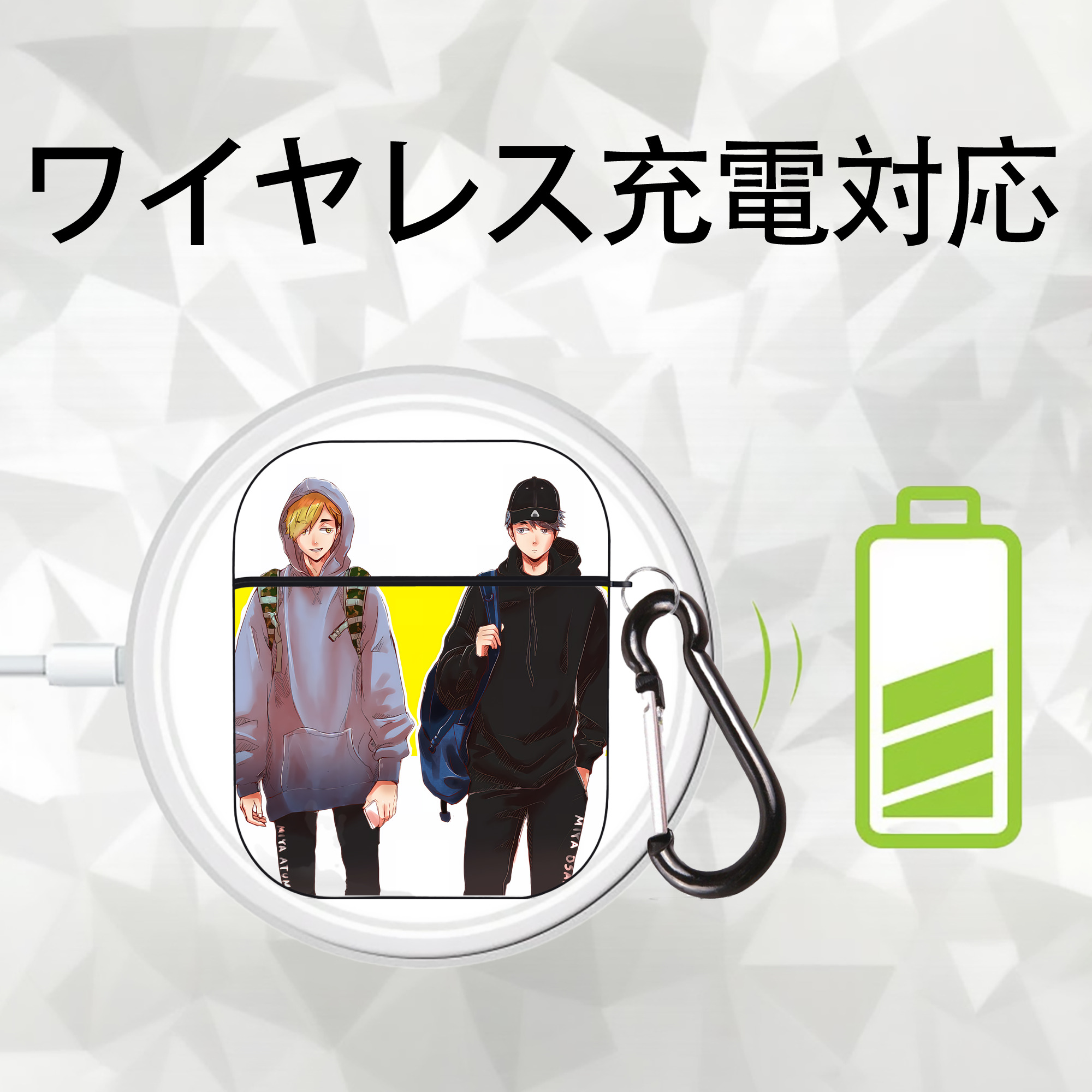 SPY×FAMILY间谍家家酒 AirPods 第2世代保護ケース ハードシェル ブラック 耐衝撃・防指紋・カラビナ付き