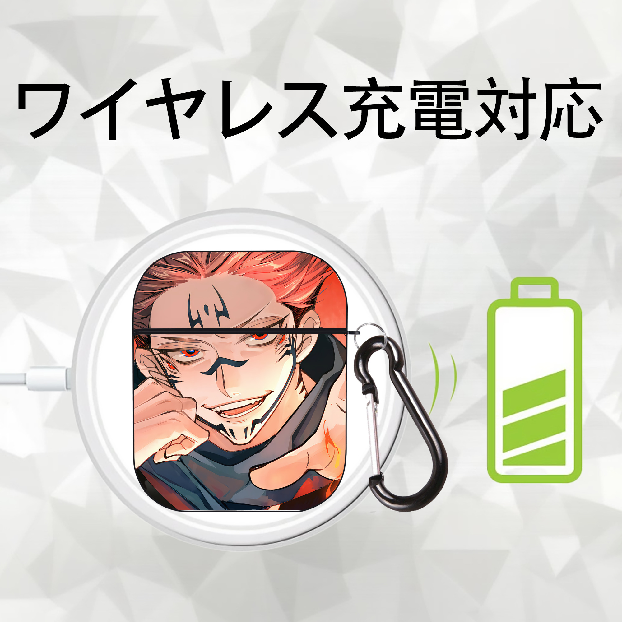 SPY×FAMILY间谍家家酒 AirPods 第2世代保護ケース ハードシェル ブラック 耐衝撃・防指紋・カラビナ付き