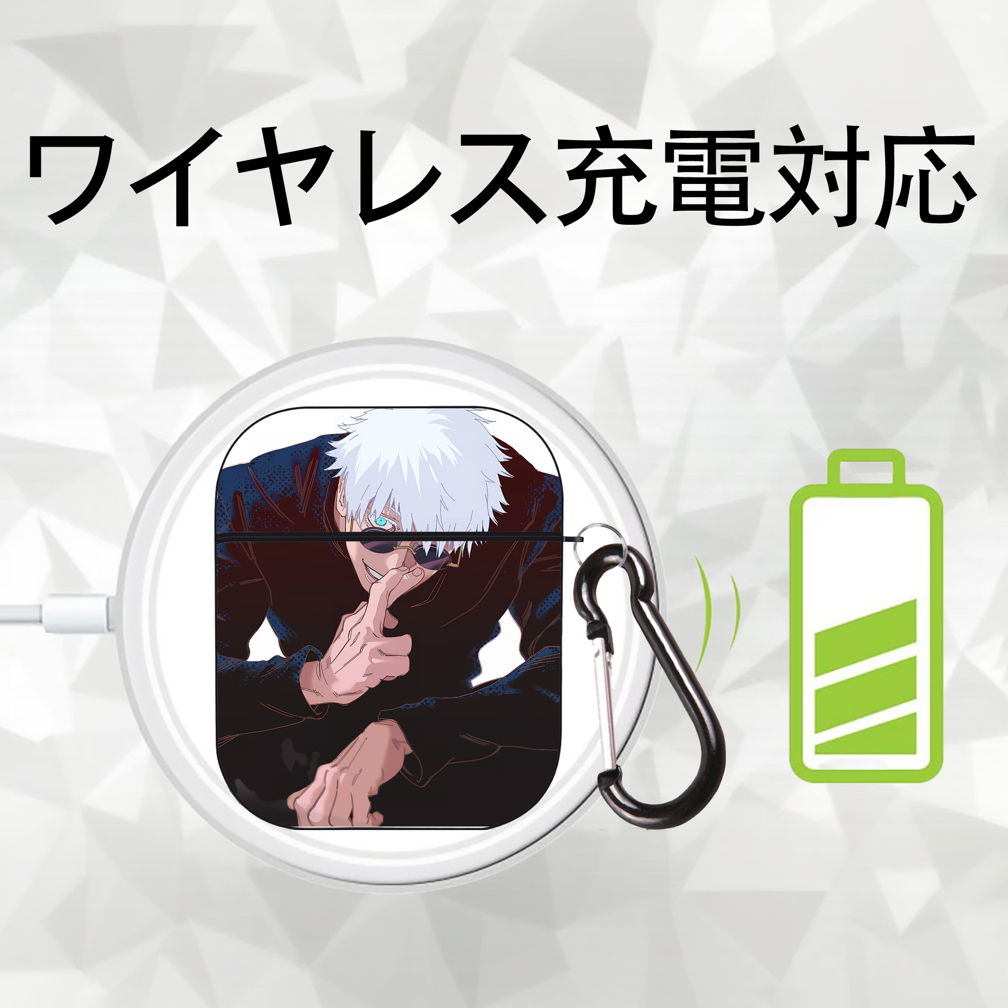 SPY×FAMILY间谍家家酒 AirPods 第2世代保護ケース ハードシェル ブラック 耐衝撃・防指紋・カラビナ付き