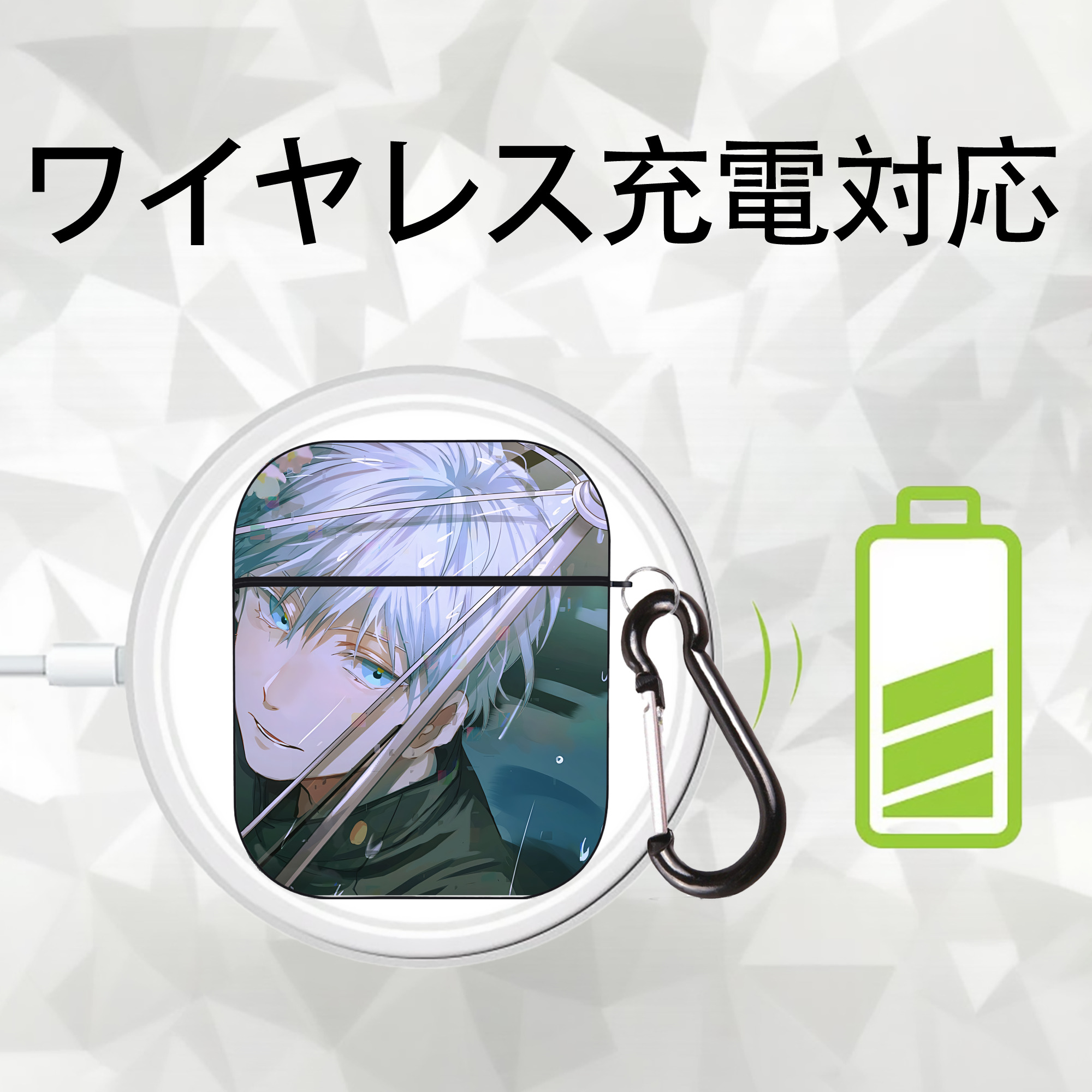 SPY×FAMILY间谍家家酒 AirPods 第2世代保護ケース ハードシェル ブラック 耐衝撃・防指紋・カラビナ付き