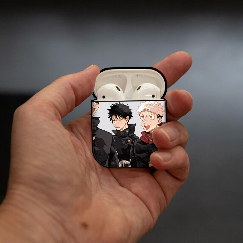 SPY×FAMILY间谍家家酒 AirPods 第2世代保護ケース ハードシェル ブラック 耐衝撃・防指紋・カラビナ付き