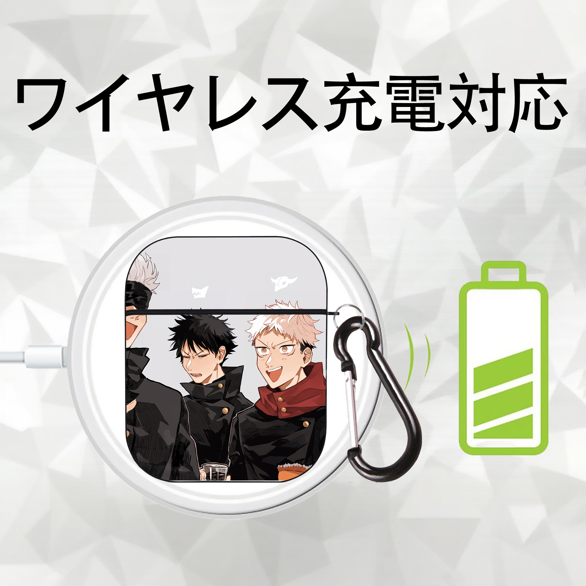 SPY×FAMILY间谍家家酒 AirPods 第2世代保護ケース ハードシェル ブラック 耐衝撃・防指紋・カラビナ付き