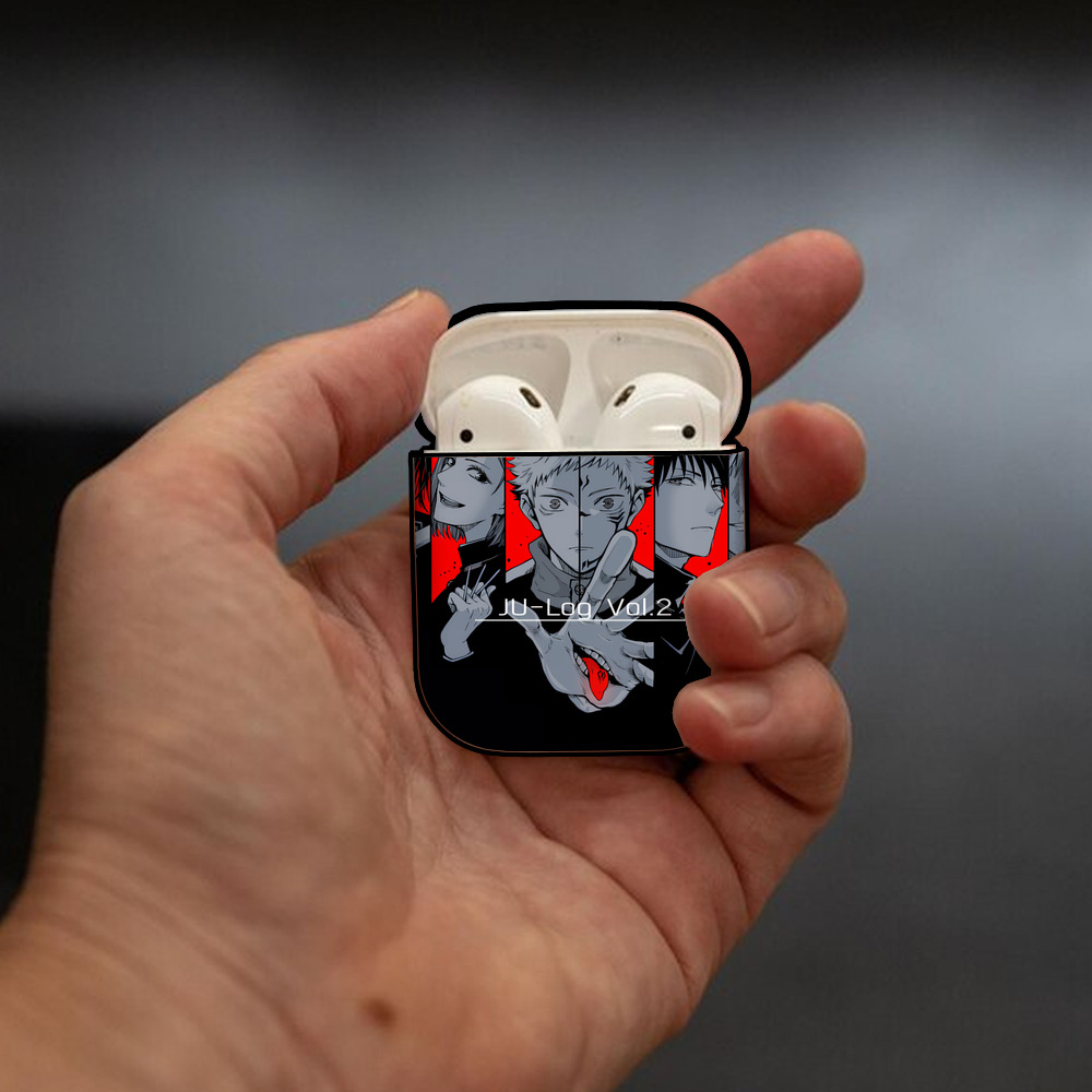 SPY×FAMILY间谍家家酒 AirPods 第2世代保護ケース ハードシェル ブラック 耐衝撃・防指紋・カラビナ付き
