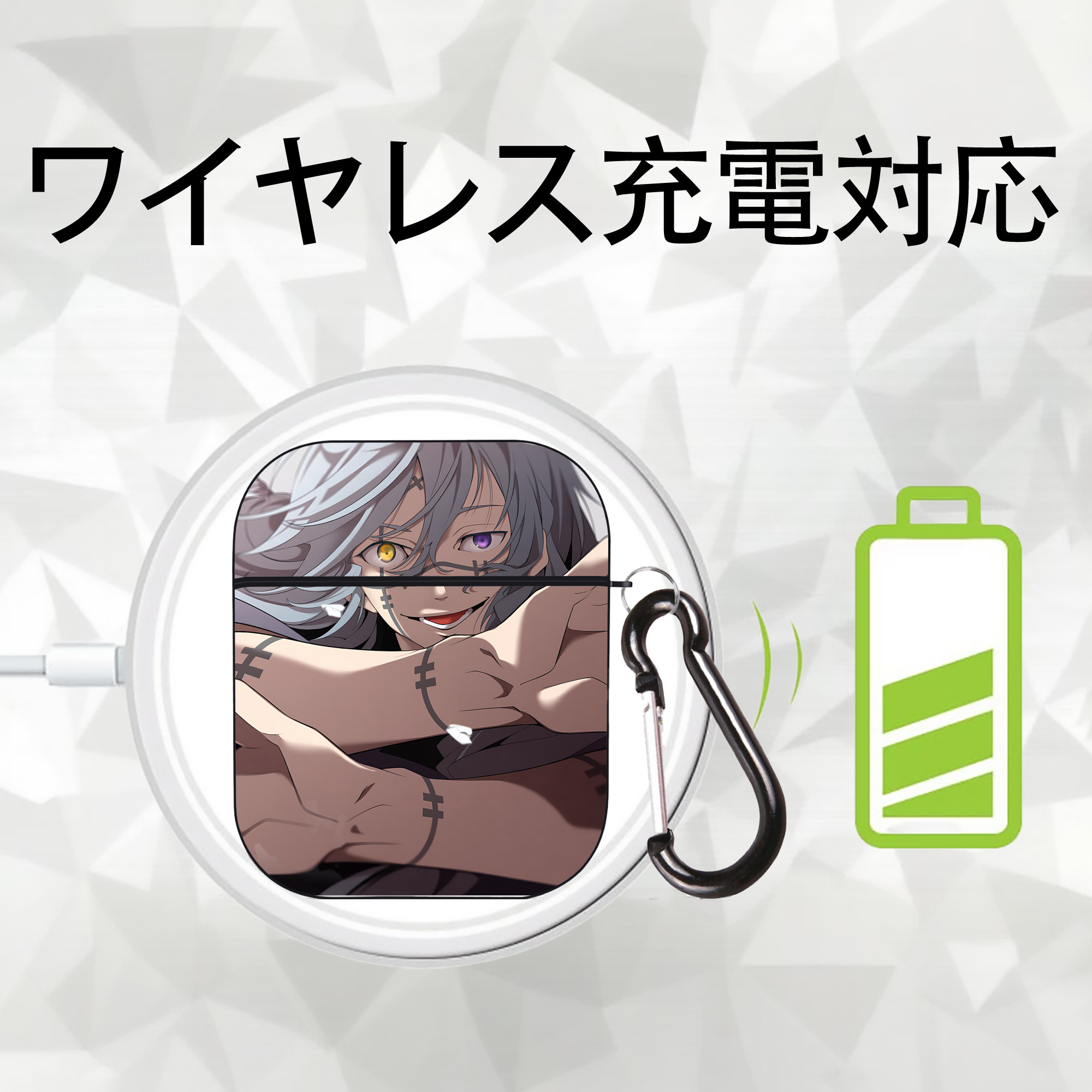 SPY×FAMILY间谍家家酒 AirPods 第2世代保護ケース ハードシェル ブラック 耐衝撃・防指紋・カラビナ付き