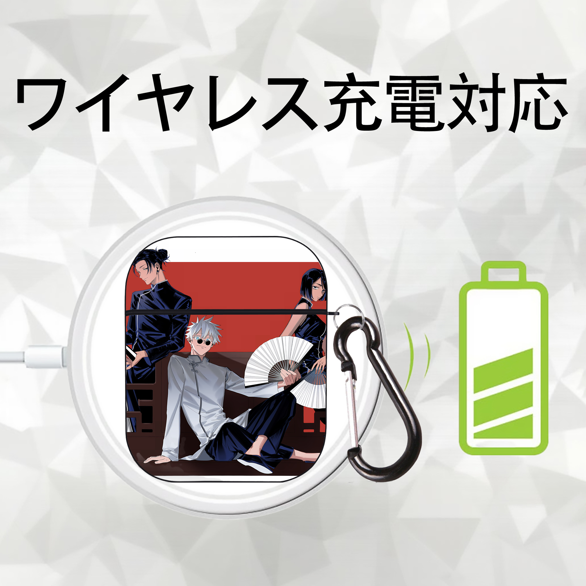 SPY×FAMILY间谍家家酒 AirPods 第2世代保護ケース ハードシェル ブラック 耐衝撃・防指紋・カラビナ付き