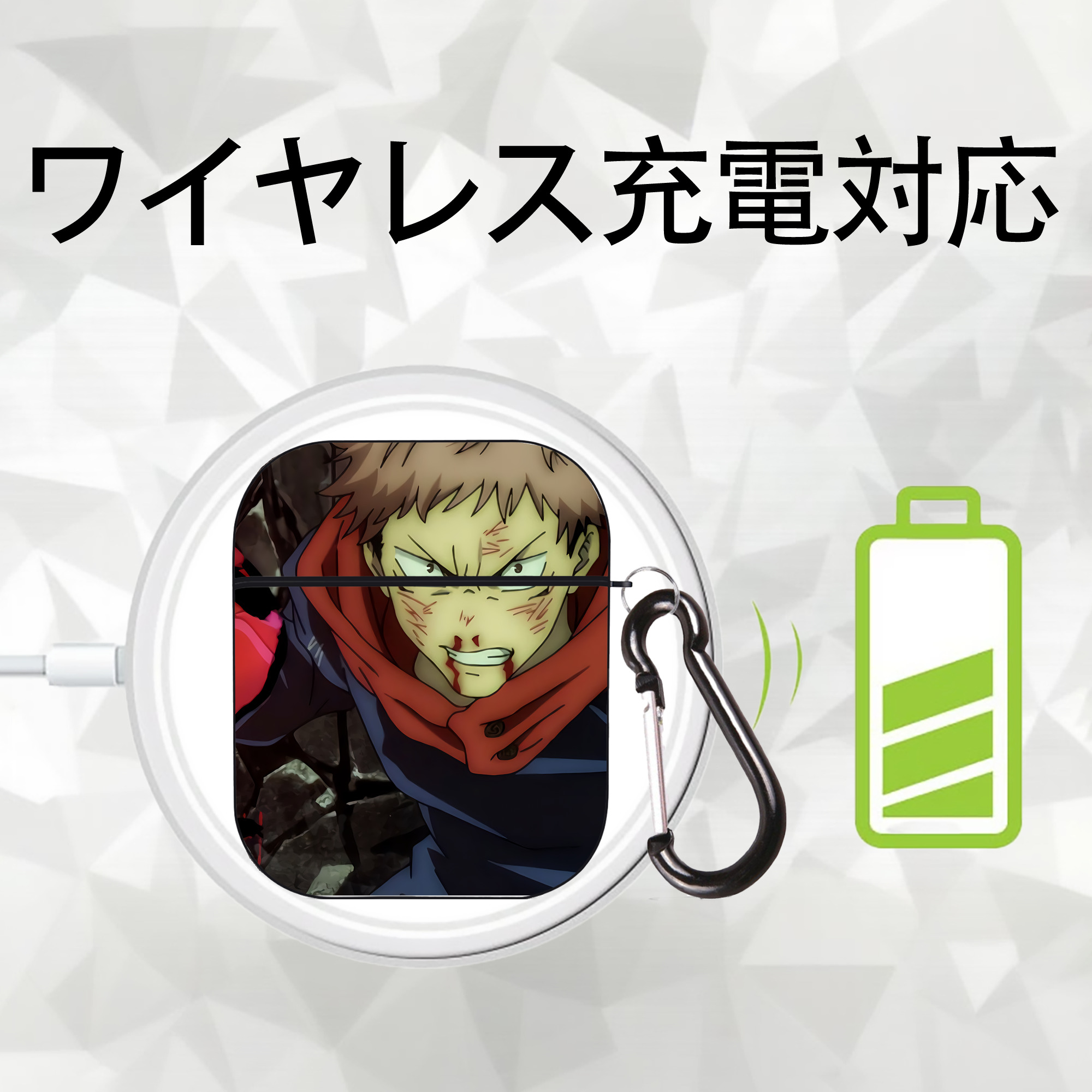 SPY×FAMILY间谍家家酒 AirPods 第2世代保護ケース ハードシェル ブラック 耐衝撃・防指紋・カラビナ付き