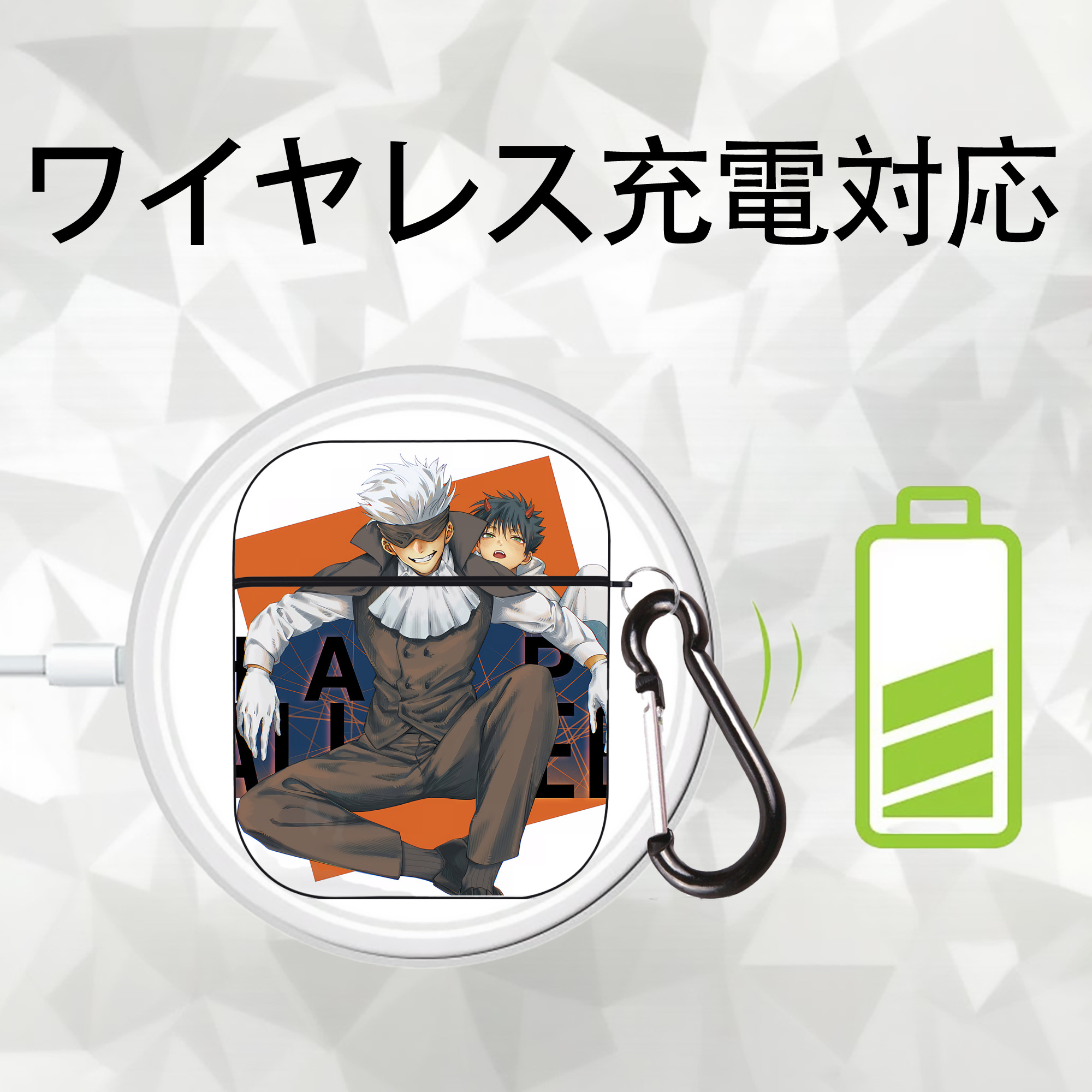 SPY×FAMILY间谍家家酒 AirPods 第2世代保護ケース ハードシェル ブラック 耐衝撃・防指紋・カラビナ付き