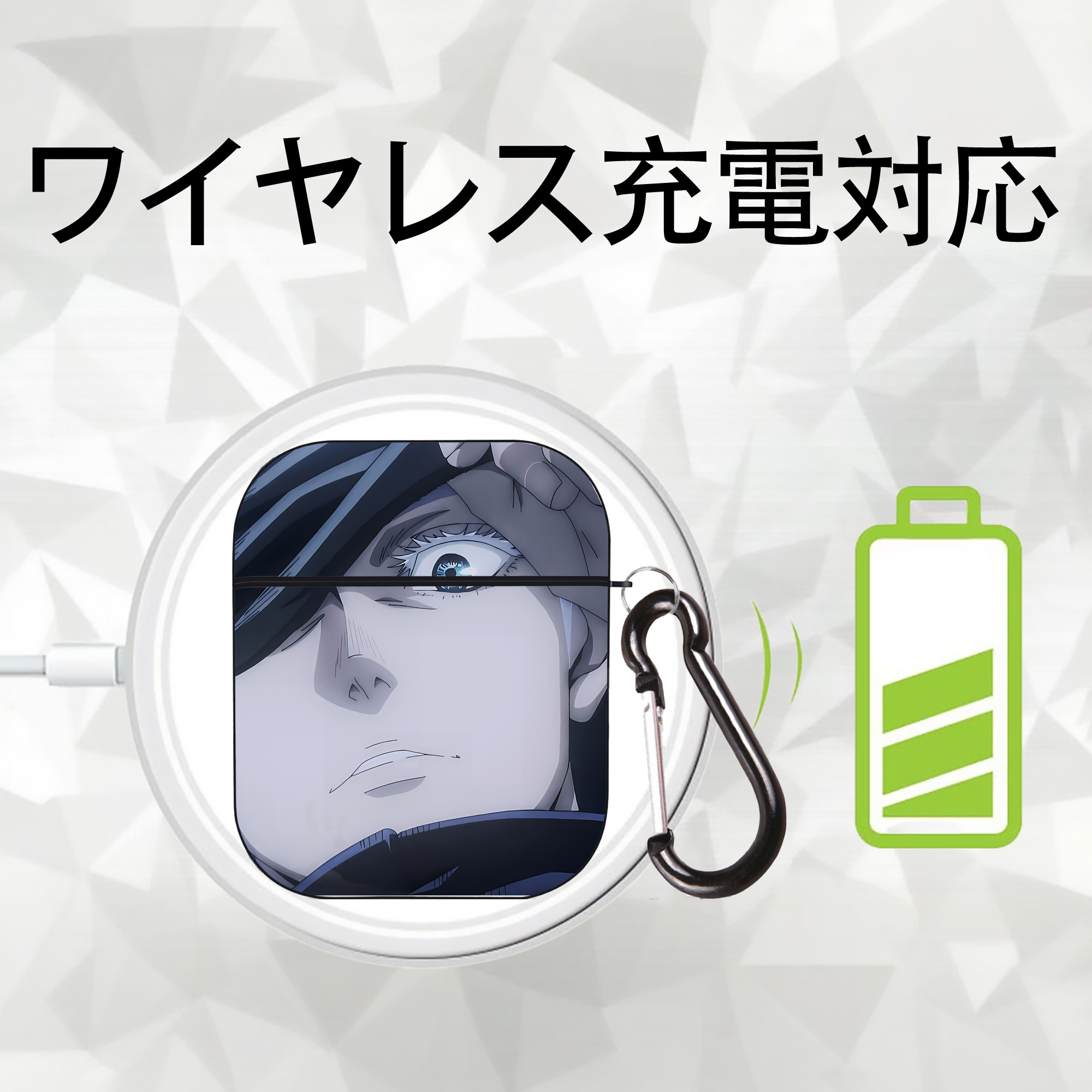SPY×FAMILY间谍家家酒 AirPods 第2世代保護ケース ハードシェル ブラック 耐衝撃・防指紋・カラビナ付き