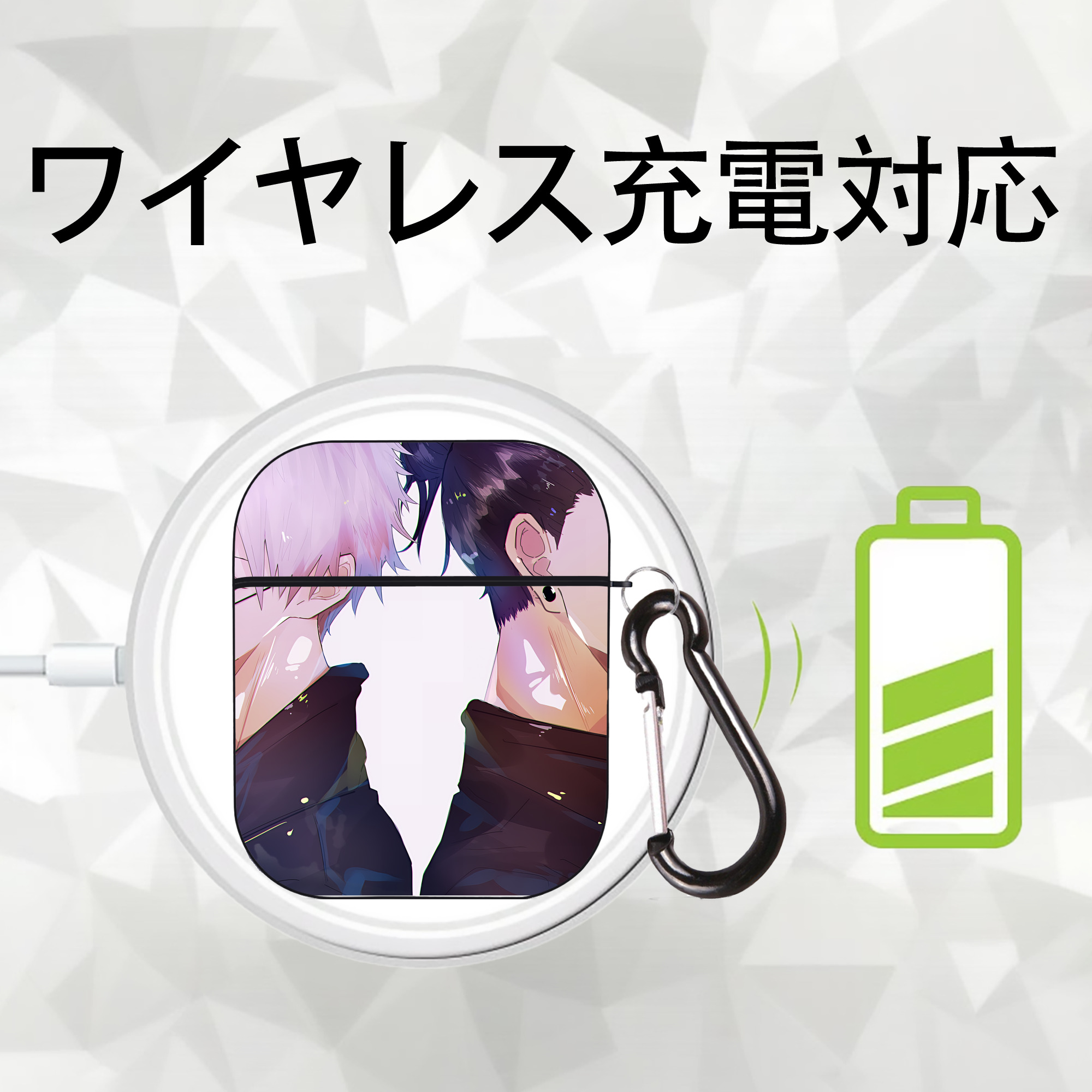 SPY×FAMILY间谍家家酒 AirPods 第2世代保護ケース ハードシェル ブラック 耐衝撃・防指紋・カラビナ付き