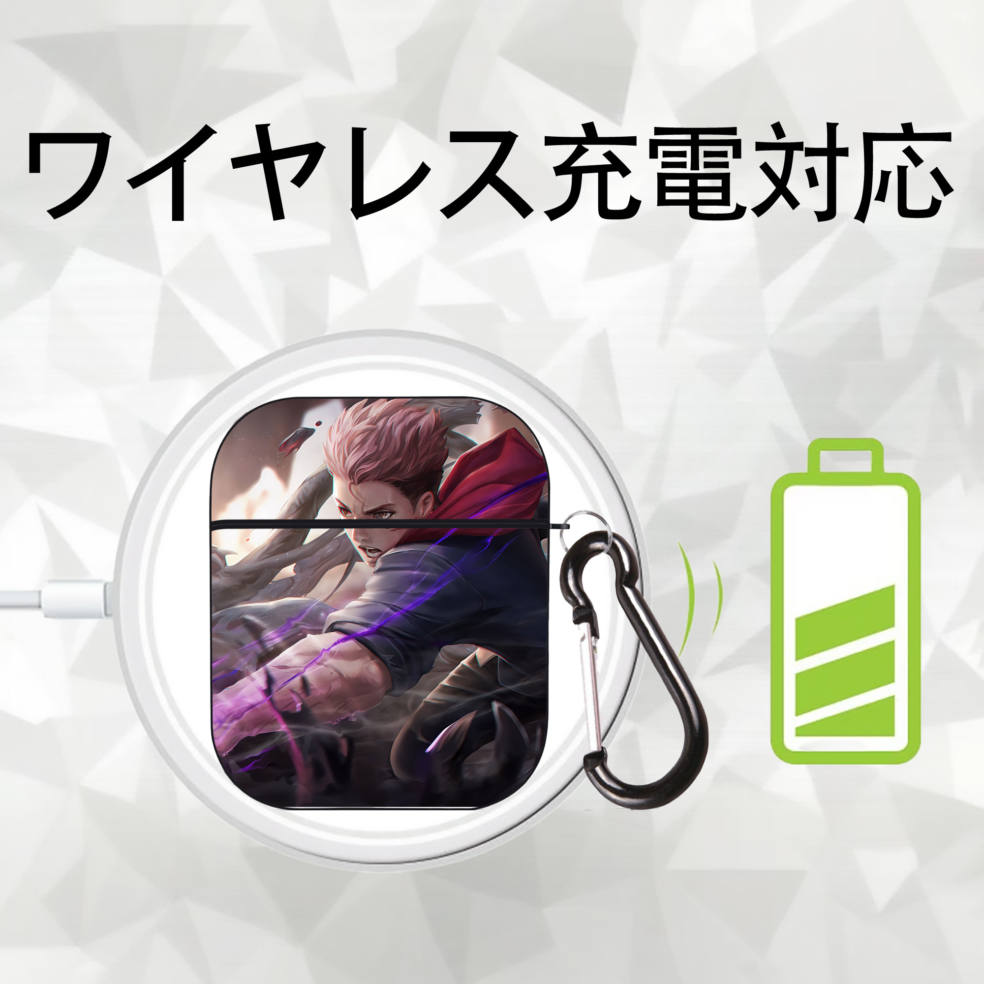 SPY×FAMILY间谍家家酒 AirPods 第2世代保護ケース ハードシェル ブラック 耐衝撃・防指紋・カラビナ付き