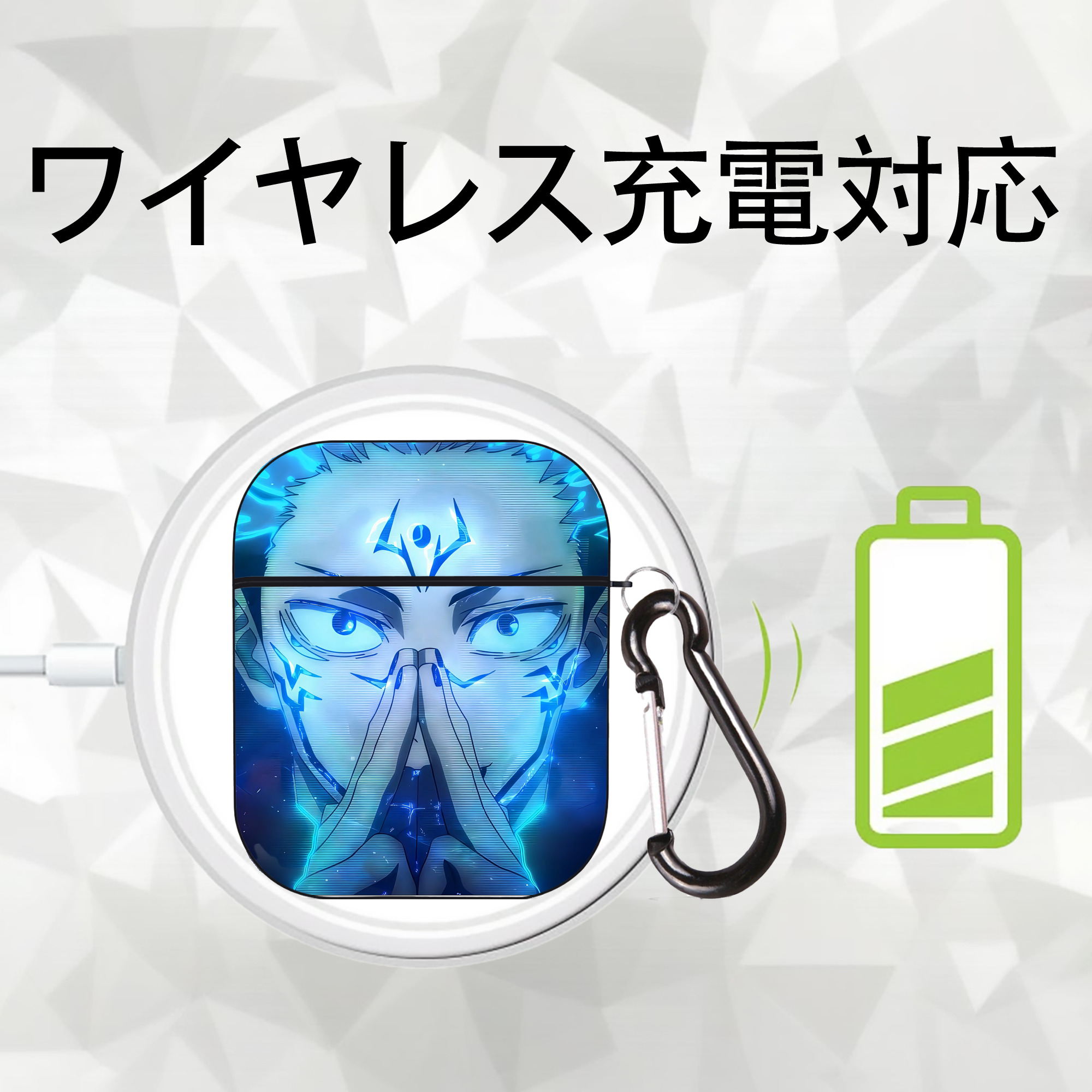 SPY×FAMILY间谍家家酒 AirPods 第2世代保護ケース ハードシェル ブラック 耐衝撃・防指紋・カラビナ付き