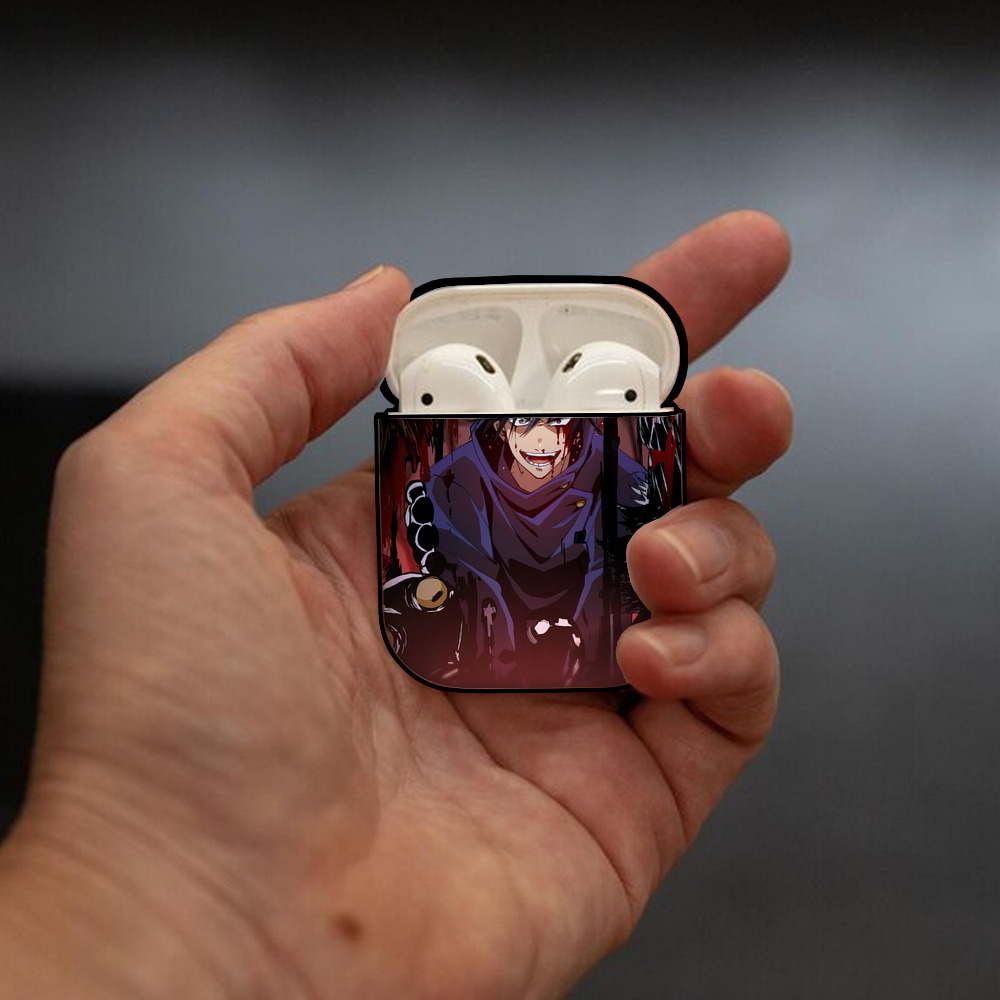 SPY×FAMILY间谍家家酒 AirPods 第2世代保護ケース ハードシェル ブラック 耐衝撃・防指紋・カラビナ付き
