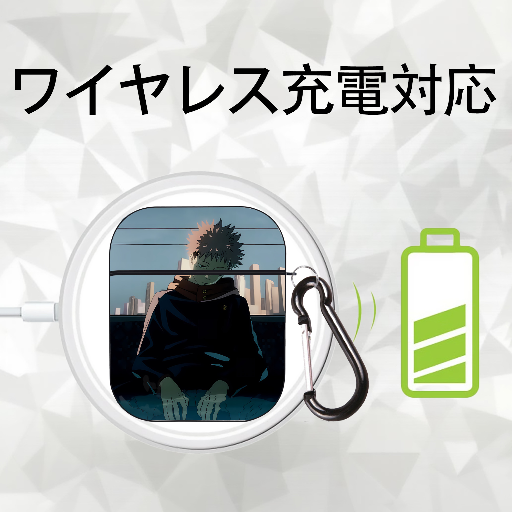 SPY×FAMILY间谍家家酒 AirPods 第2世代保護ケース ハードシェル ブラック 耐衝撃・防指紋・カラビナ付き