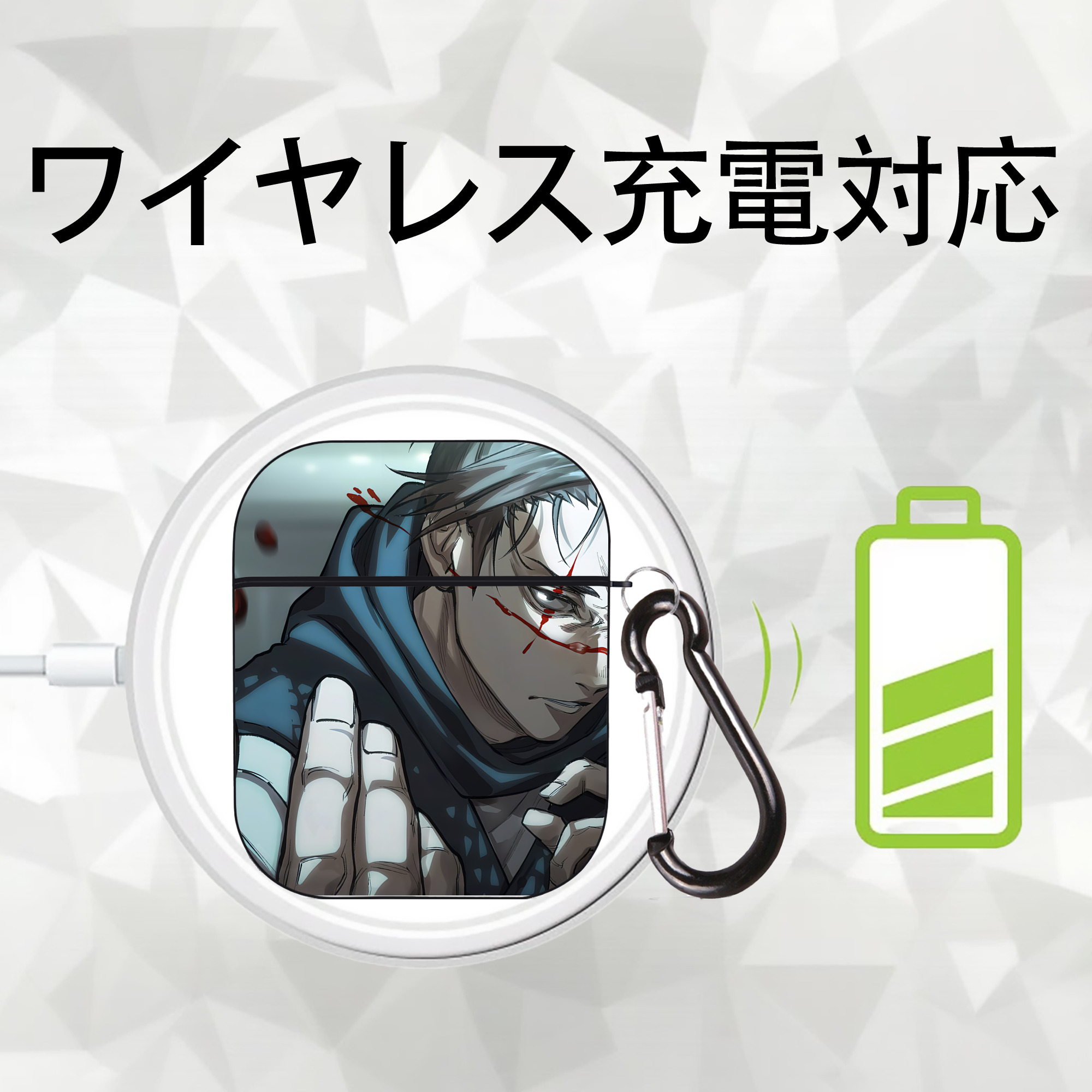SPY×FAMILY间谍家家酒 AirPods 第2世代保護ケース ハードシェル ブラック 耐衝撃・防指紋・カラビナ付き