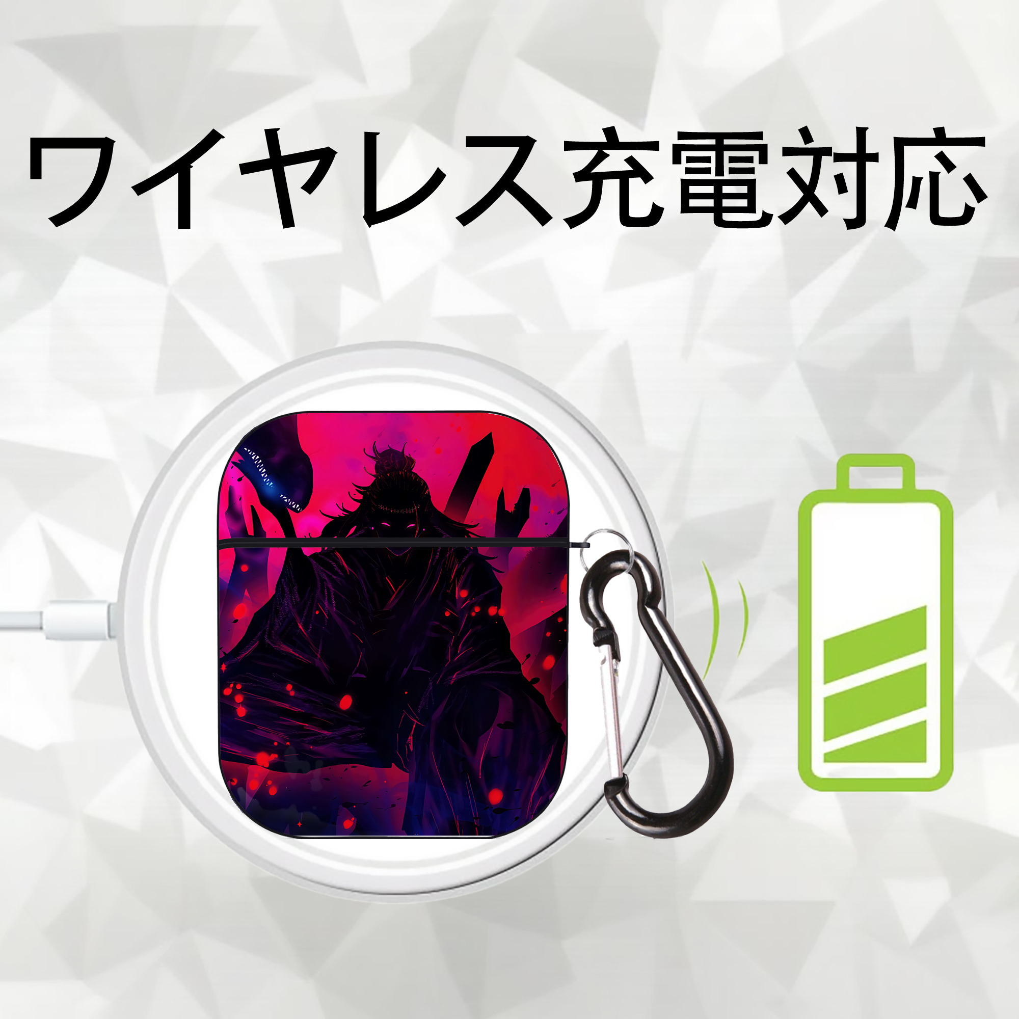 SPY×FAMILY间谍家家酒 AirPods 第2世代保護ケース ハードシェル ブラック 耐衝撃・防指紋・カラビナ付き