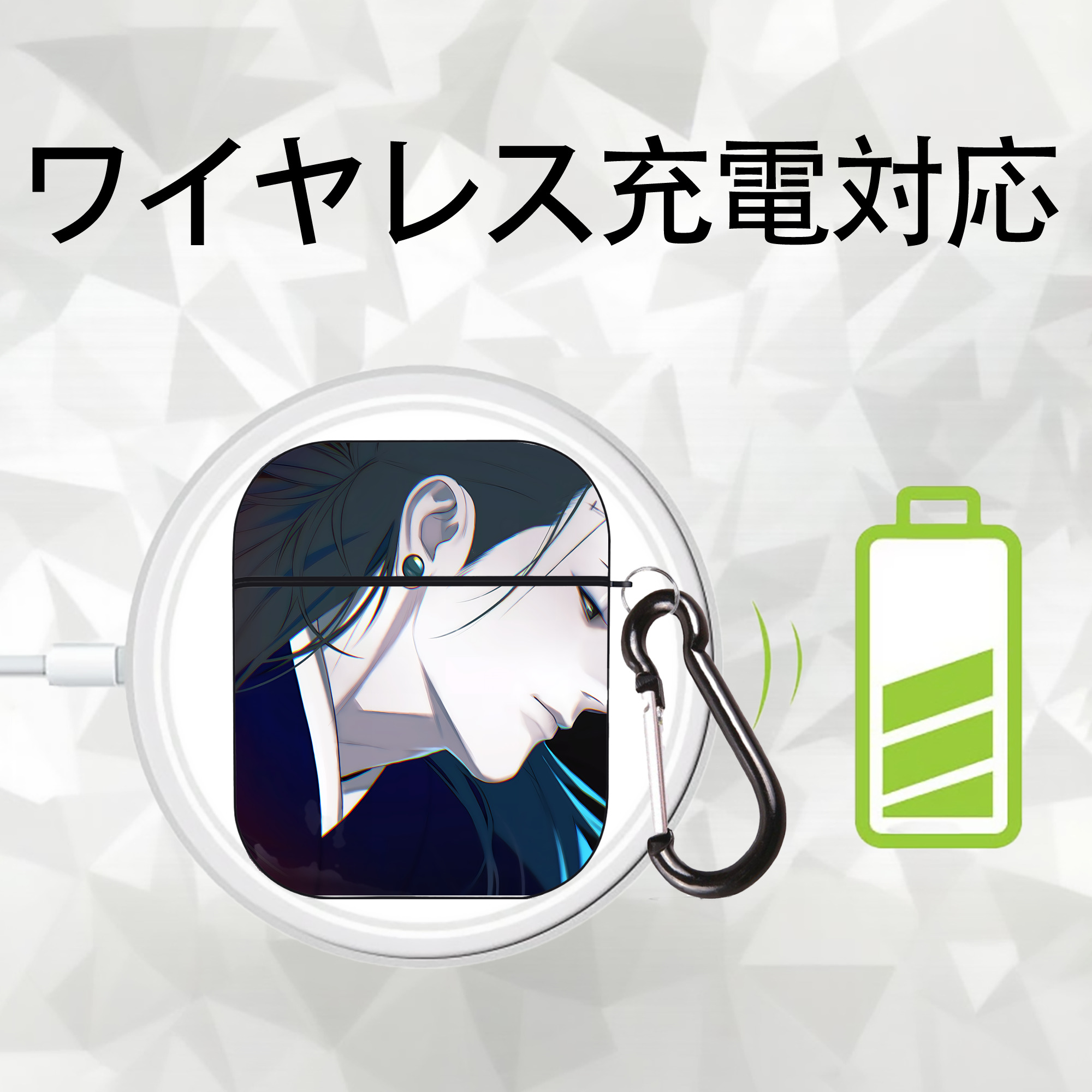 SPY×FAMILY间谍家家酒 AirPods 第2世代保護ケース ハードシェル ブラック 耐衝撃・防指紋・カラビナ付き