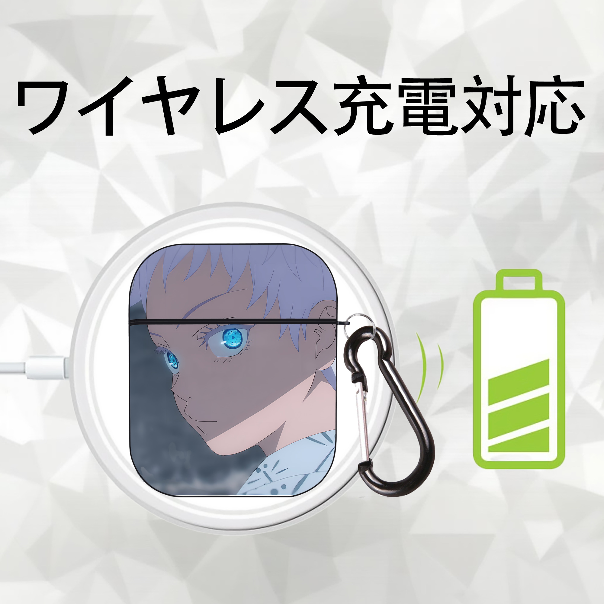 SPY×FAMILY间谍家家酒 AirPods 第2世代保護ケース ハードシェル ブラック 耐衝撃・防指紋・カラビナ付き