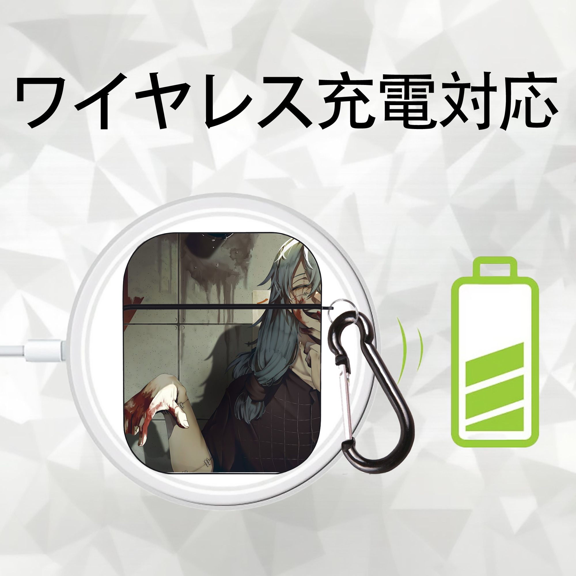 SPY×FAMILY间谍家家酒 AirPods 第2世代保護ケース ハードシェル ブラック 耐衝撃・防指紋・カラビナ付き