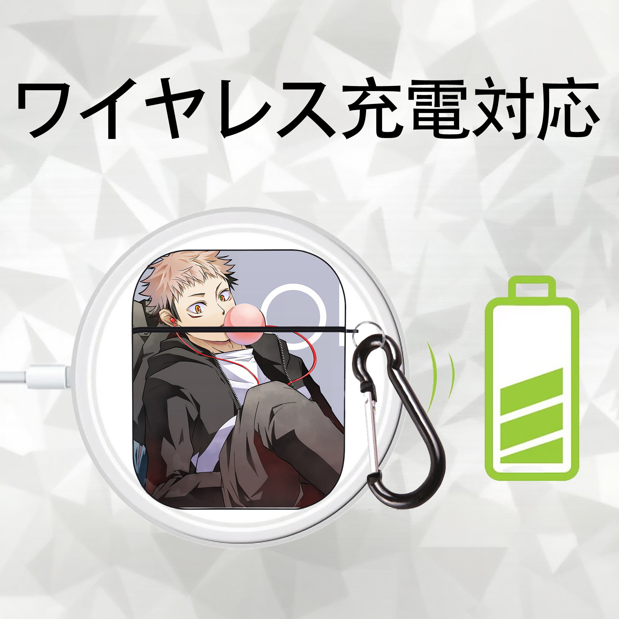 SPY×FAMILY间谍家家酒 AirPods 第2世代保護ケース ハードシェル ブラック 耐衝撃・防指紋・カラビナ付き