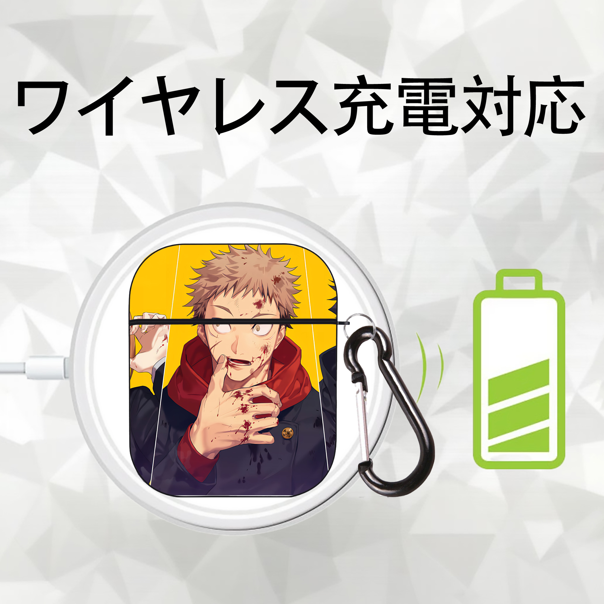 SPY×FAMILY间谍家家酒 AirPods 第2世代保護ケース ハードシェル ブラック 耐衝撃・防指紋・カラビナ付き