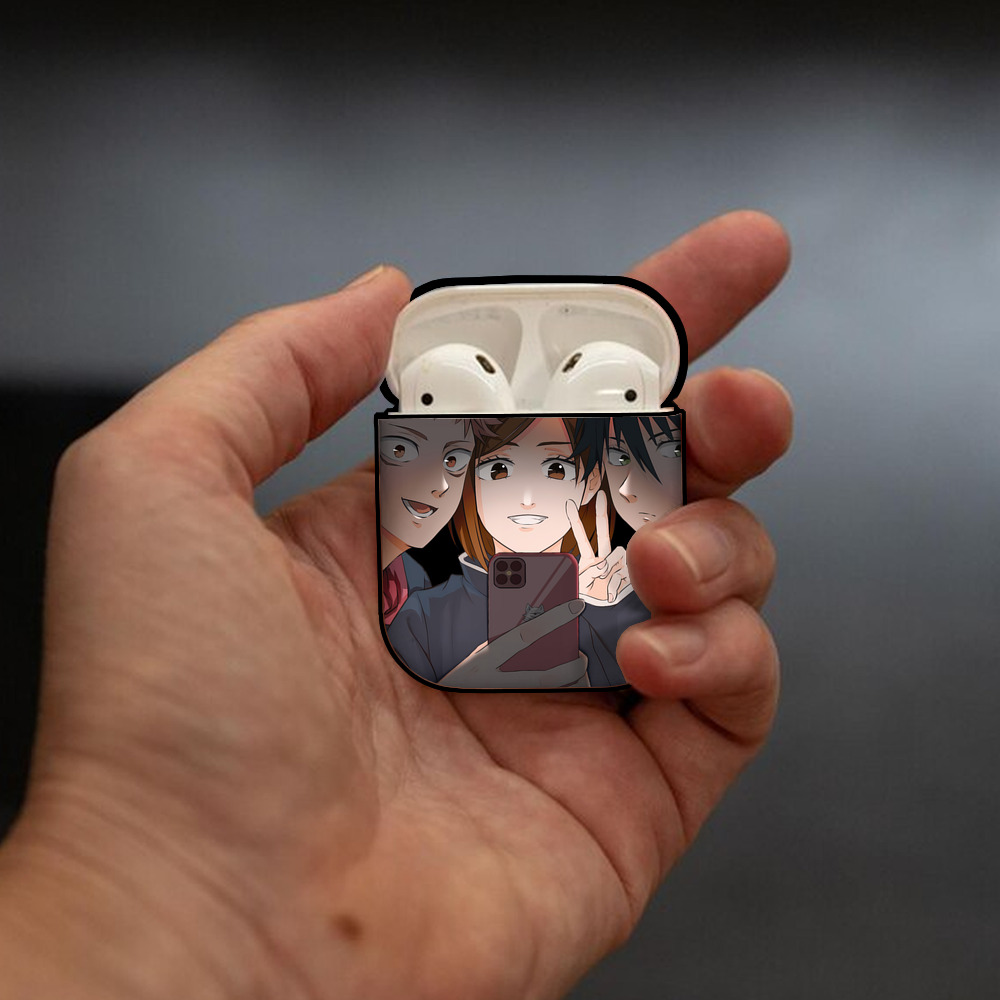 SPY×FAMILY间谍家家酒 AirPods 第2世代保護ケース ハードシェル ブラック 耐衝撃・防指紋・カラビナ付き