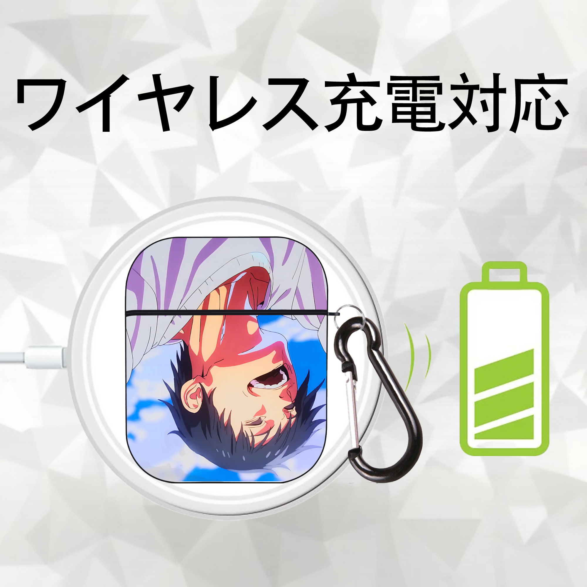 SPY×FAMILY间谍家家酒 AirPods 第2世代保護ケース ハードシェル ブラック 耐衝撃・防指紋・カラビナ付き