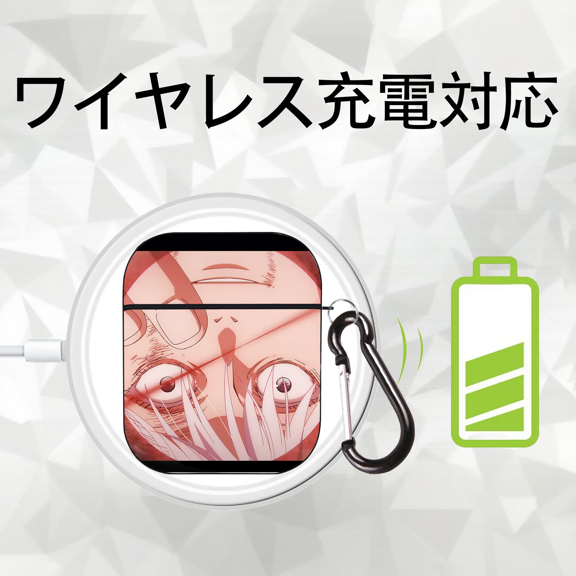 SPY×FAMILY间谍家家酒 AirPods 第2世代保護ケース ハードシェル ブラック 耐衝撃・防指紋・カラビナ付き