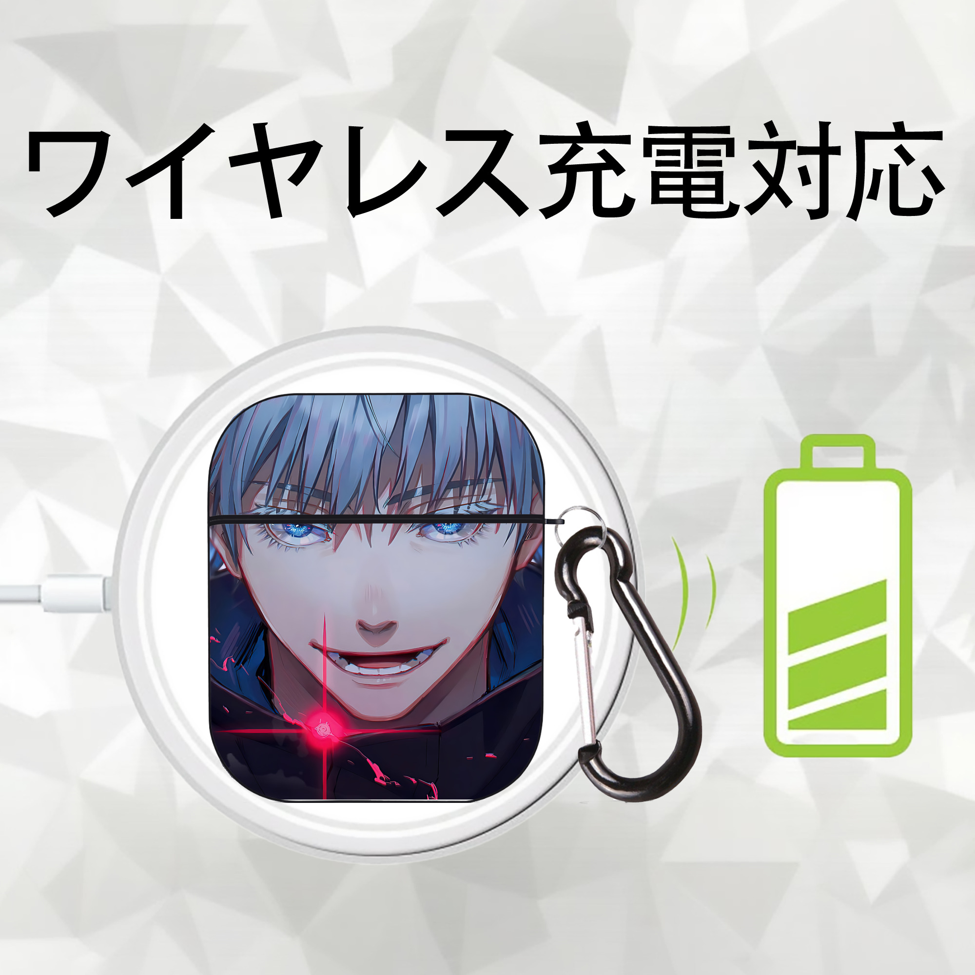 SPY×FAMILY间谍家家酒 AirPods 第2世代保護ケース ハードシェル ブラック 耐衝撃・防指紋・カラビナ付き