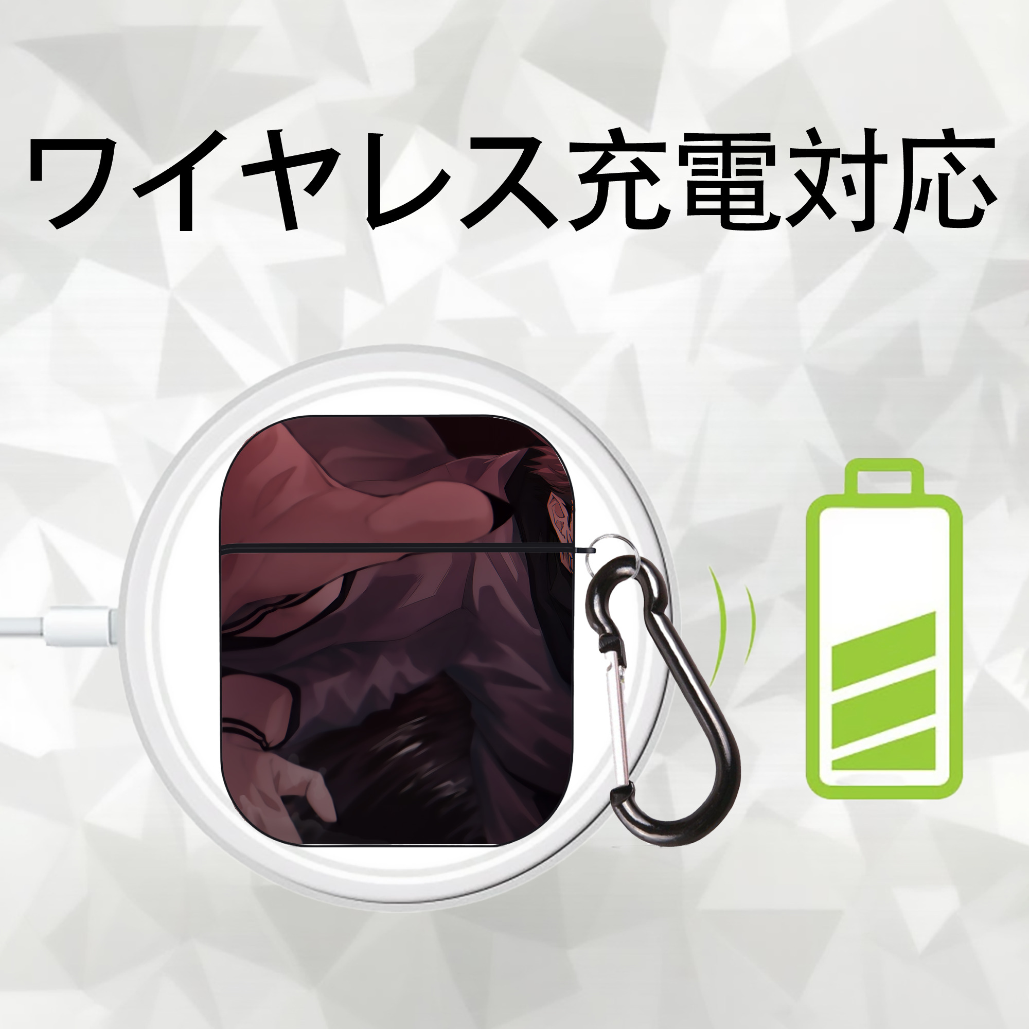 SPY×FAMILY间谍家家酒 AirPods 第2世代保護ケース ハードシェル ブラック 耐衝撃・防指紋・カラビナ付き