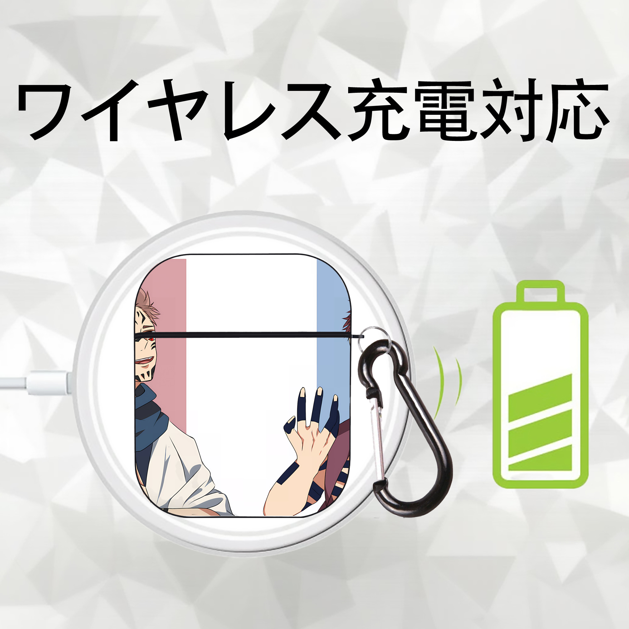 SPY×FAMILY间谍家家酒 AirPods 第2世代保護ケース ハードシェル ブラック 耐衝撃・防指紋・カラビナ付き