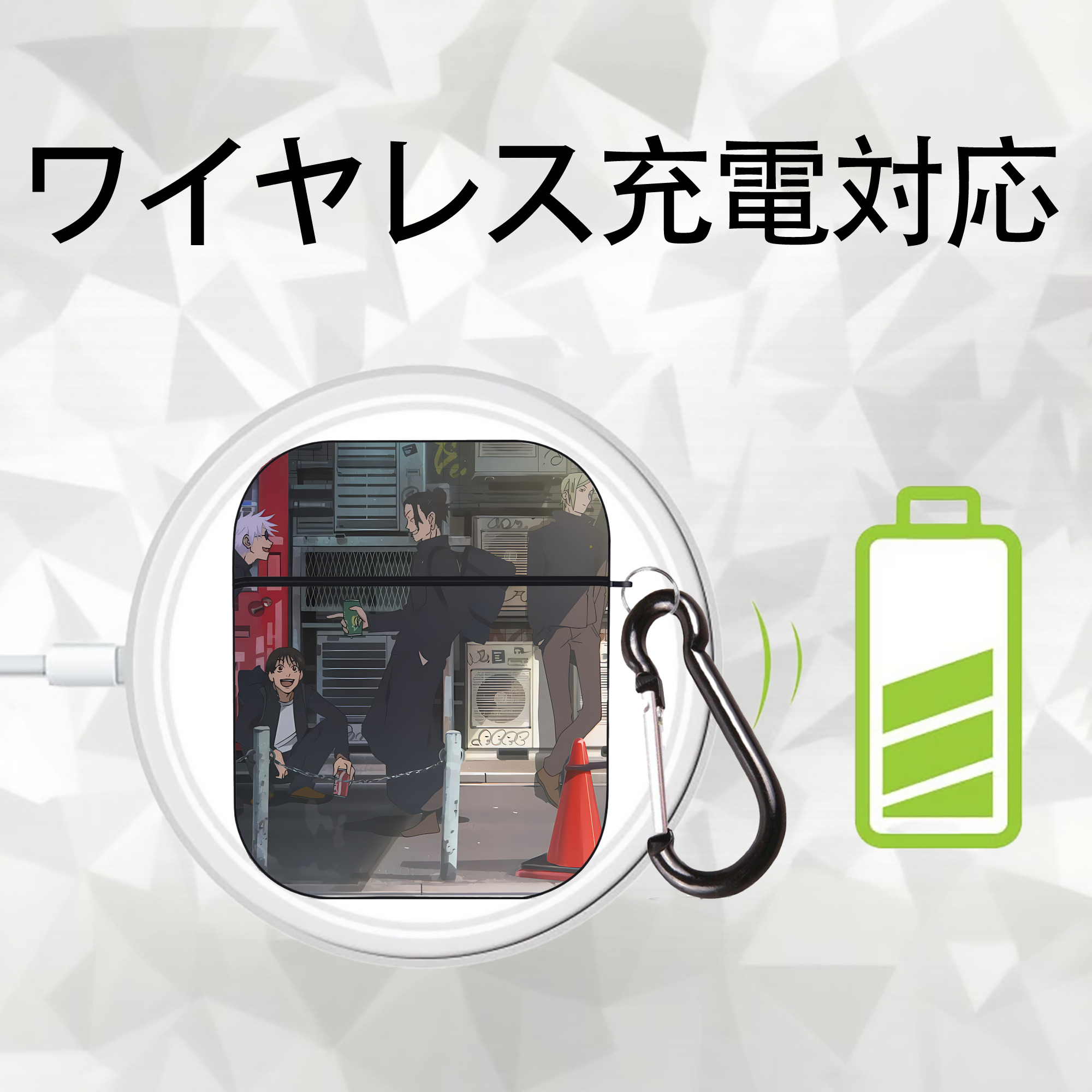 SPY×FAMILY间谍家家酒 AirPods 第2世代保護ケース ハードシェル ブラック 耐衝撃・防指紋・カラビナ付き
