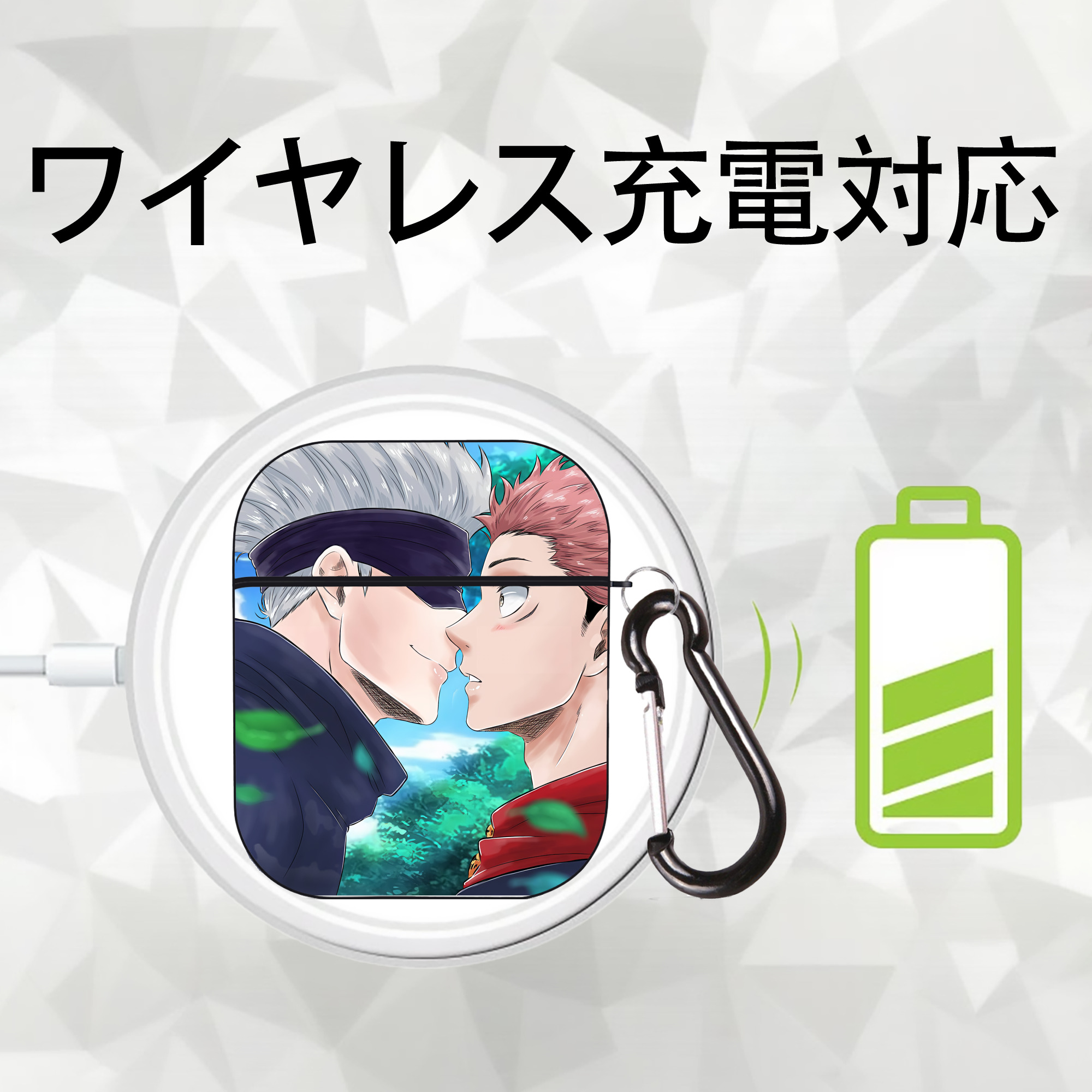 SPY×FAMILY间谍家家酒 AirPods 第2世代保護ケース ハードシェル ブラック 耐衝撃・防指紋・カラビナ付き